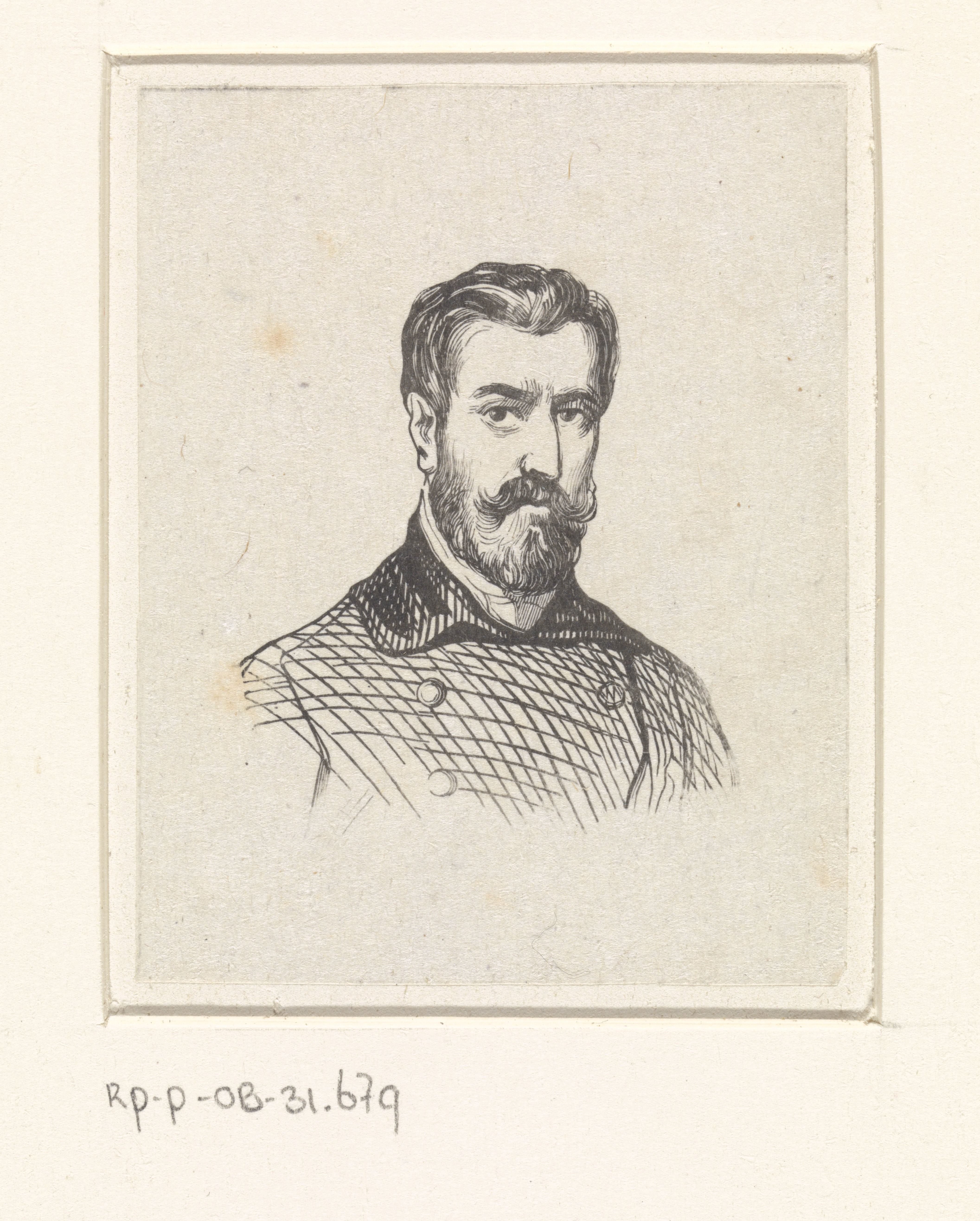 Zelfportret van Henri Dillens