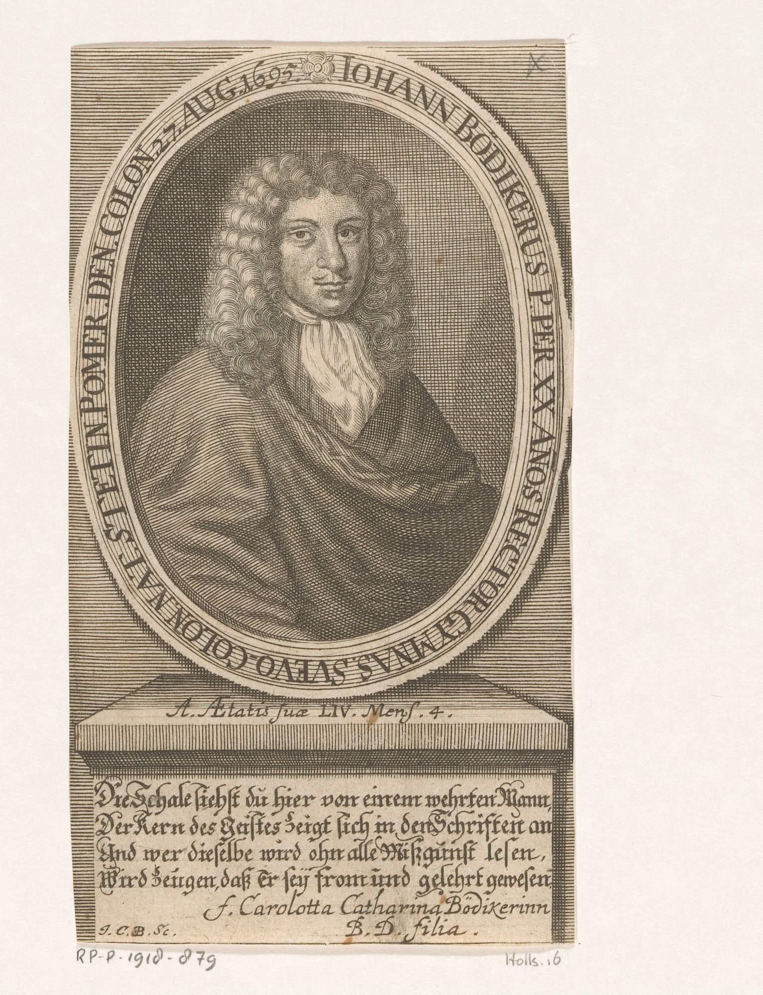 Portret van Johann Bödiker