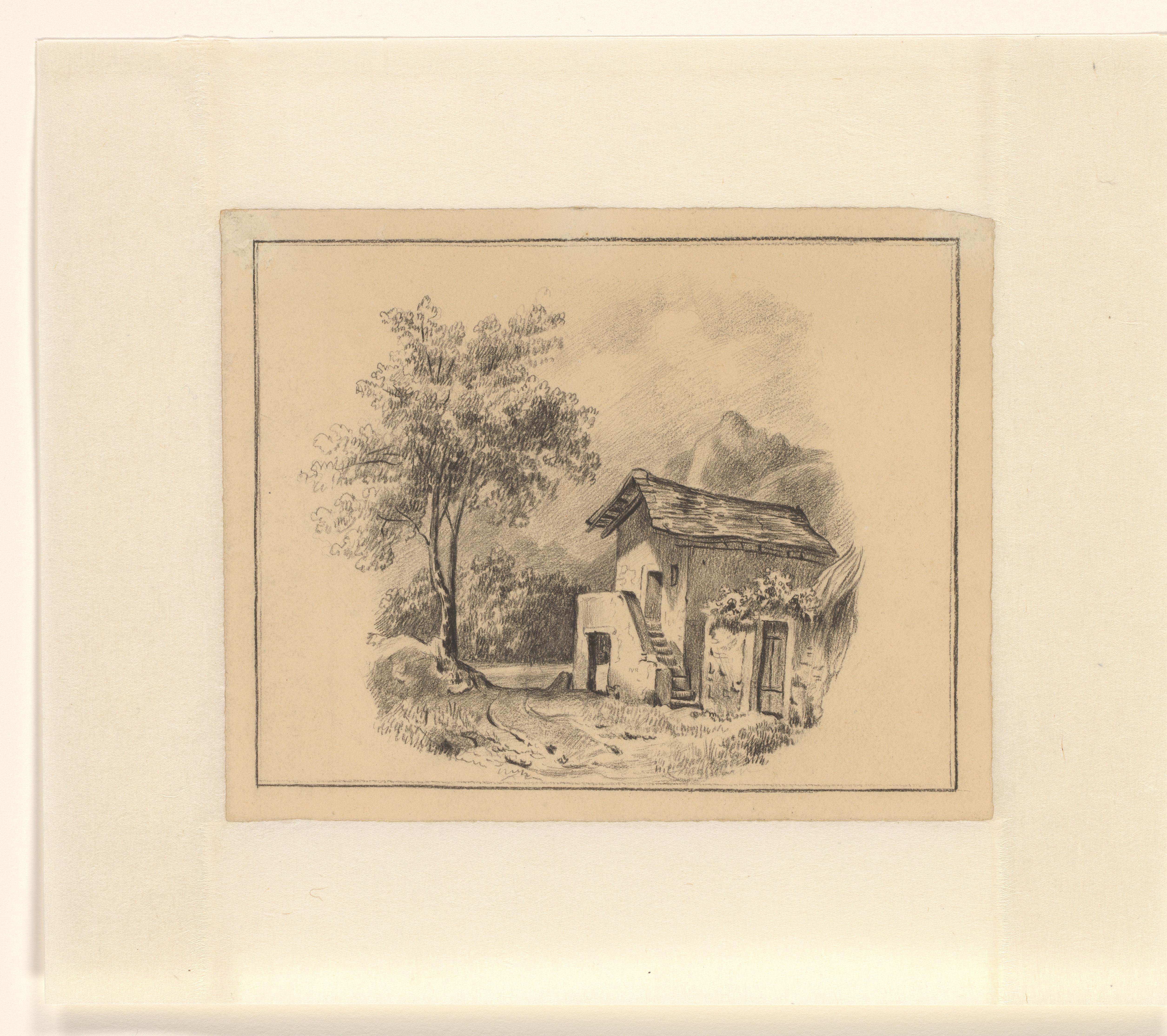 Huis in een berglandschap