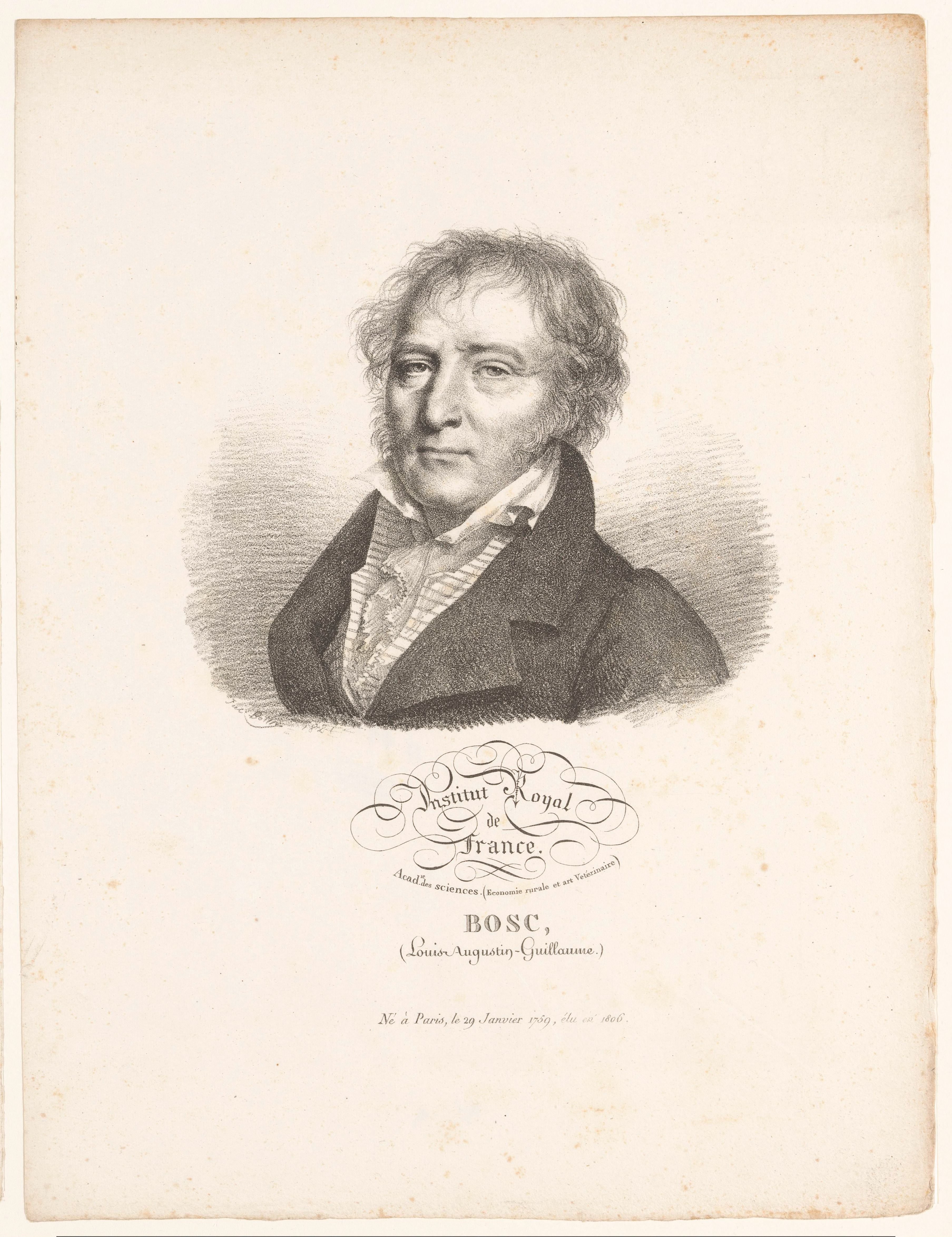 Portret van de botanicus Louis-Augustin Bosc d'Antic