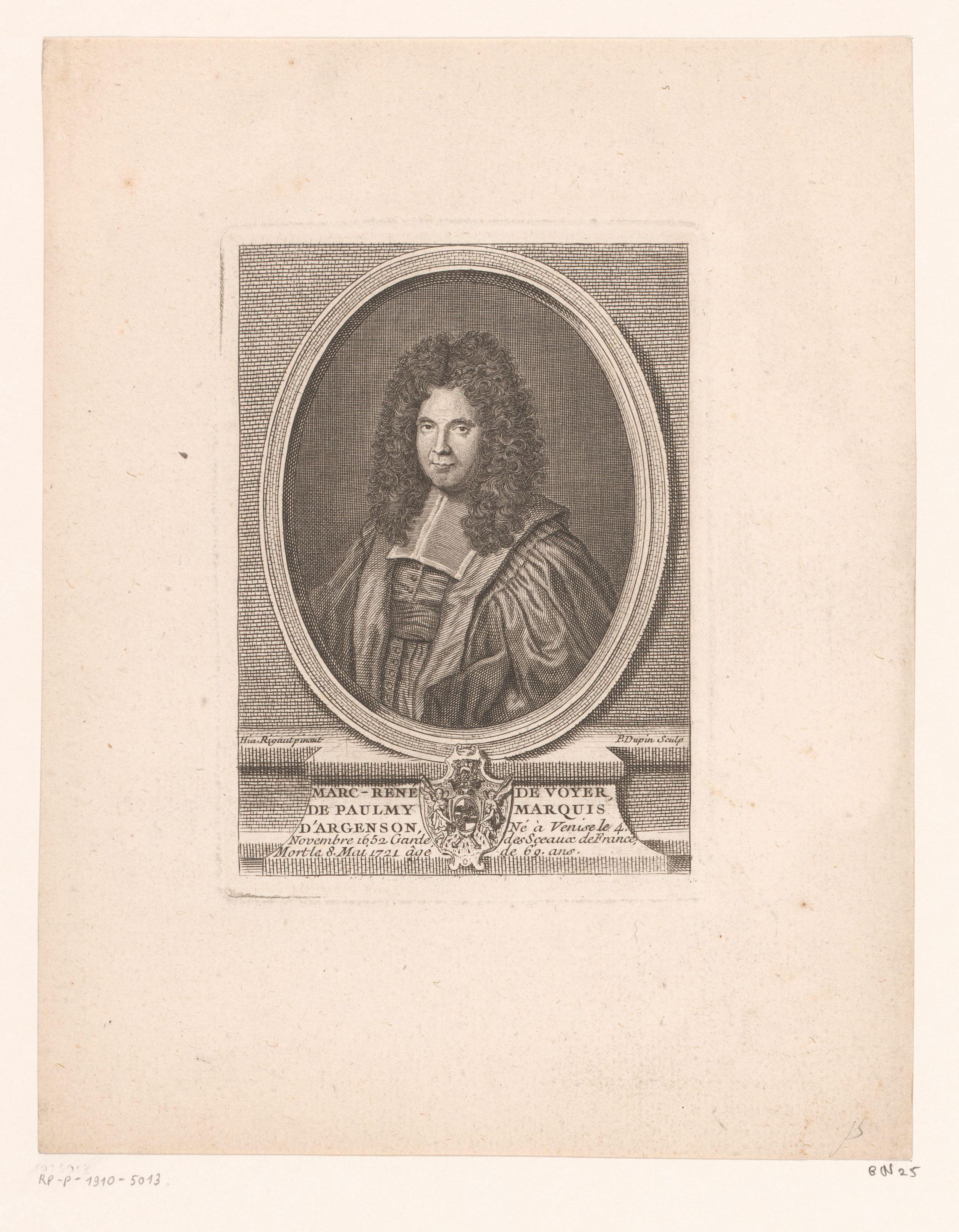 Portret van Marc René de Voyer de Paulmy d'Argenson