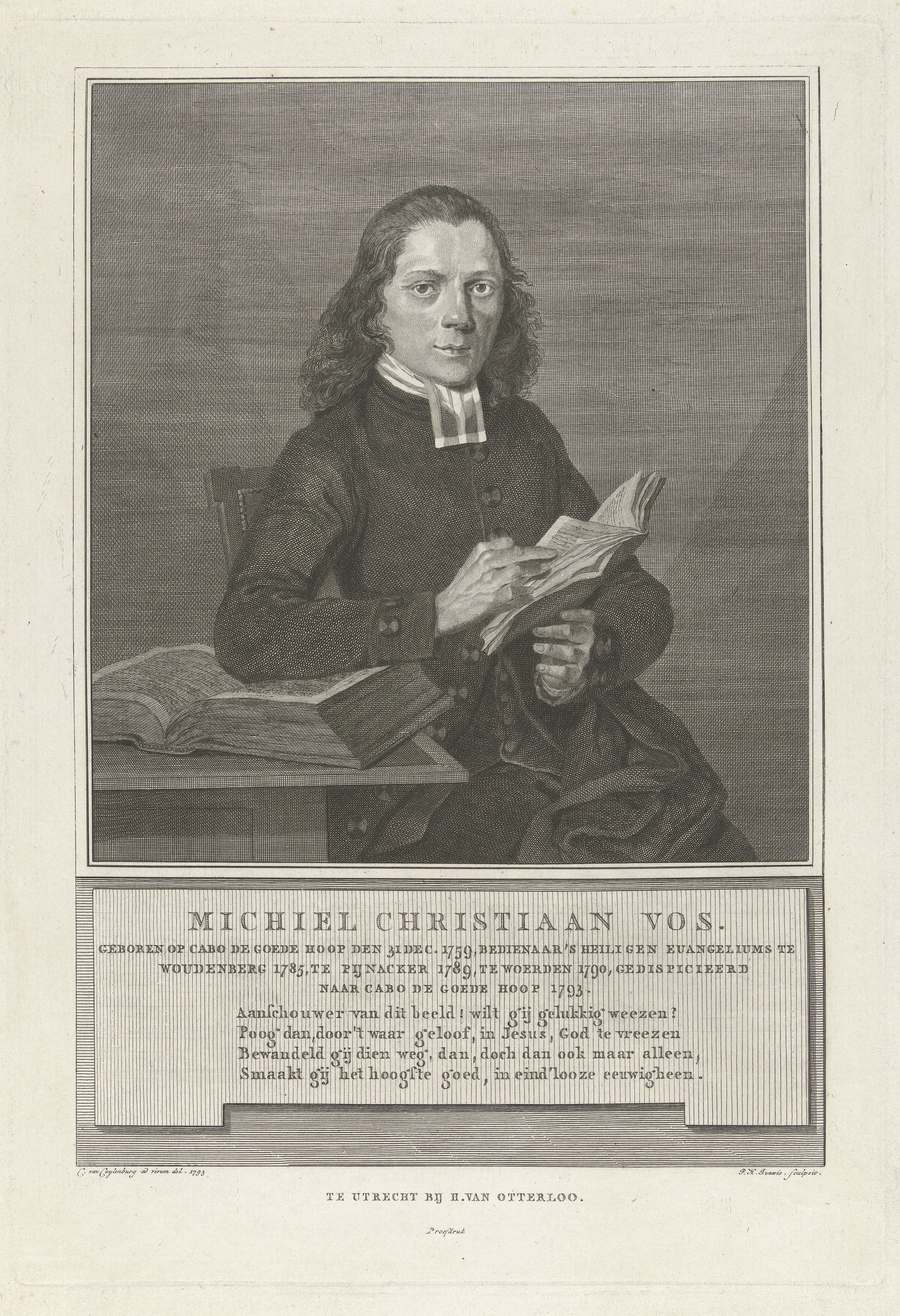 Portret van Michiel Christiaan Vos