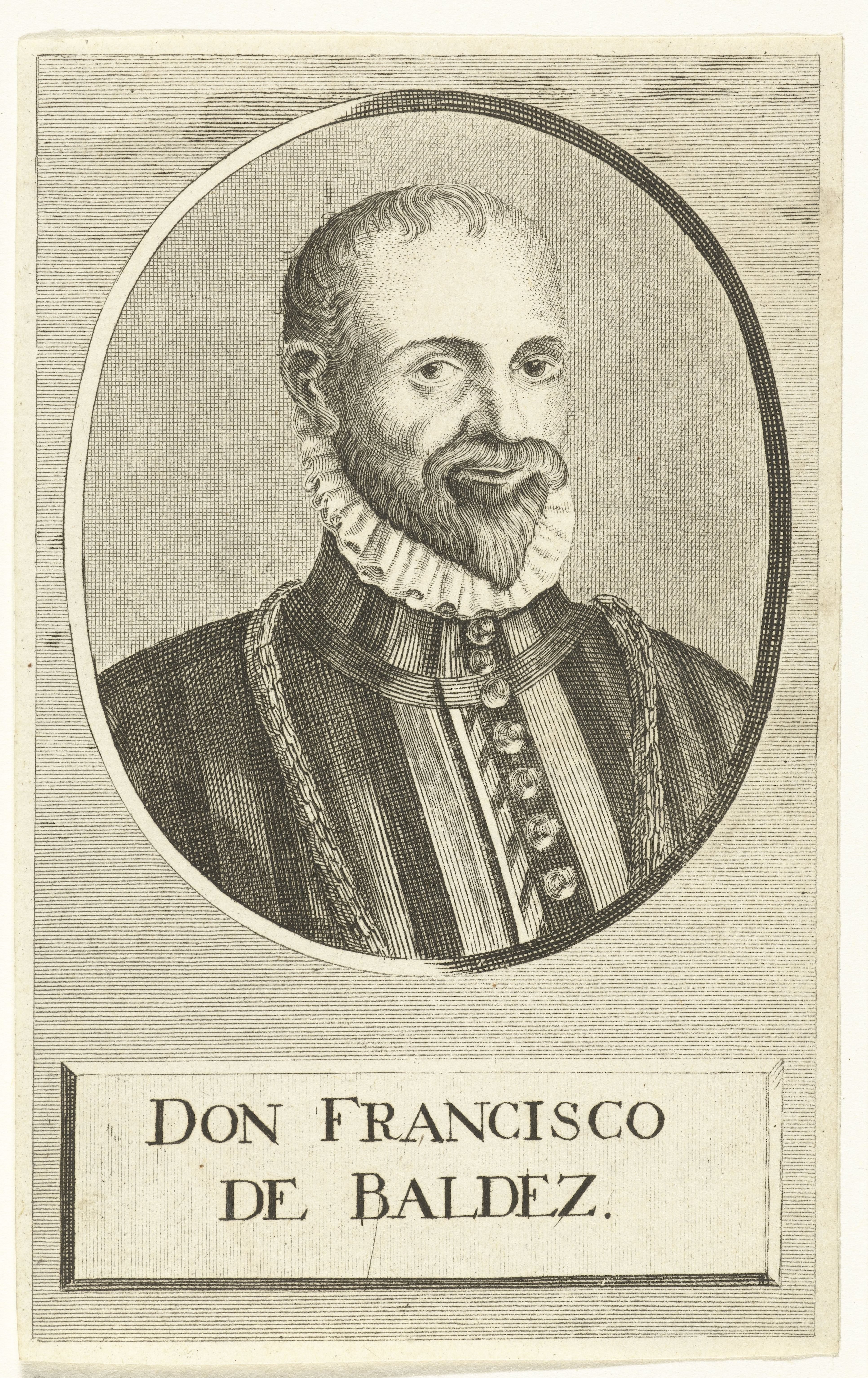 Portret van Spaans militair Francisco de Valdez (Baldes)