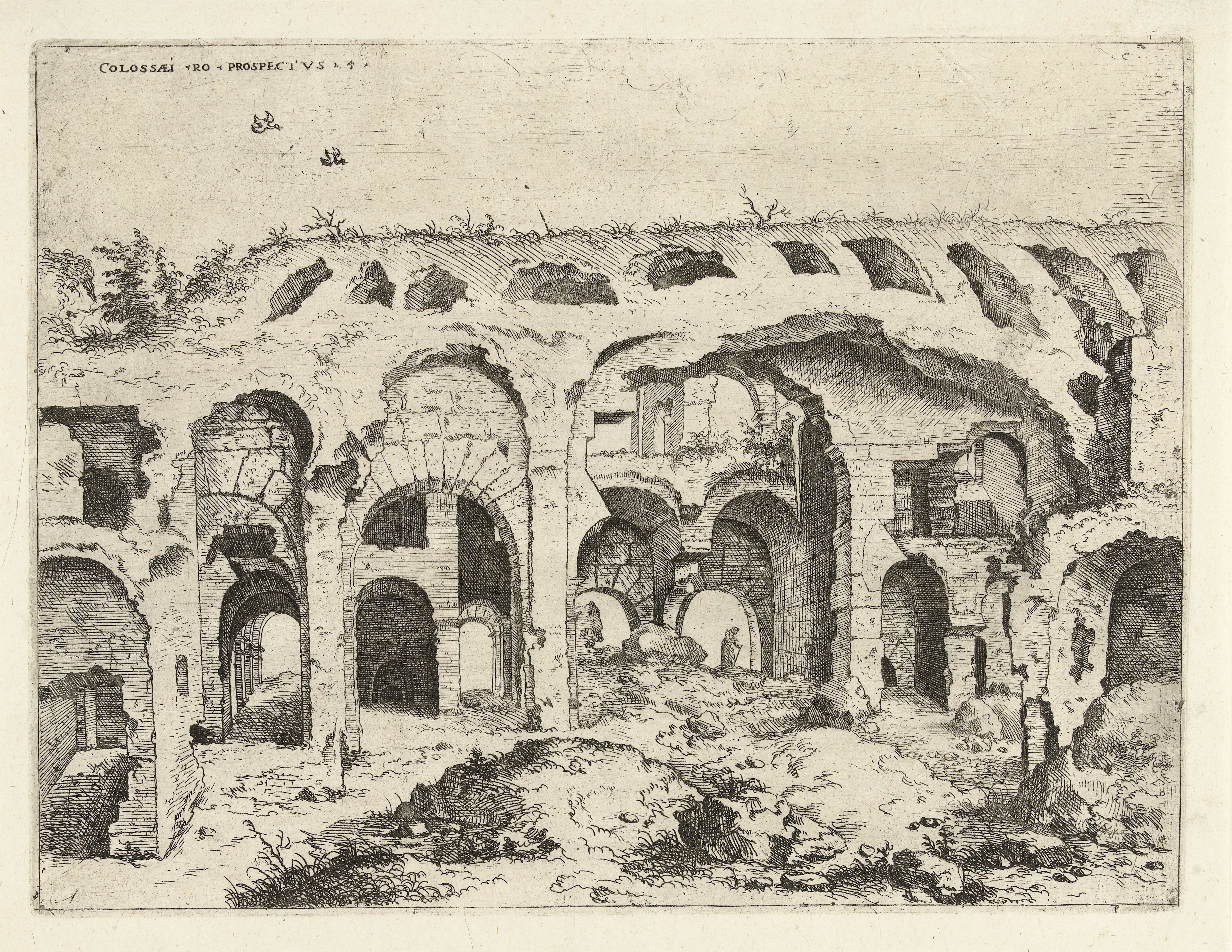 Vierde gezicht op het Colosseum te Rome