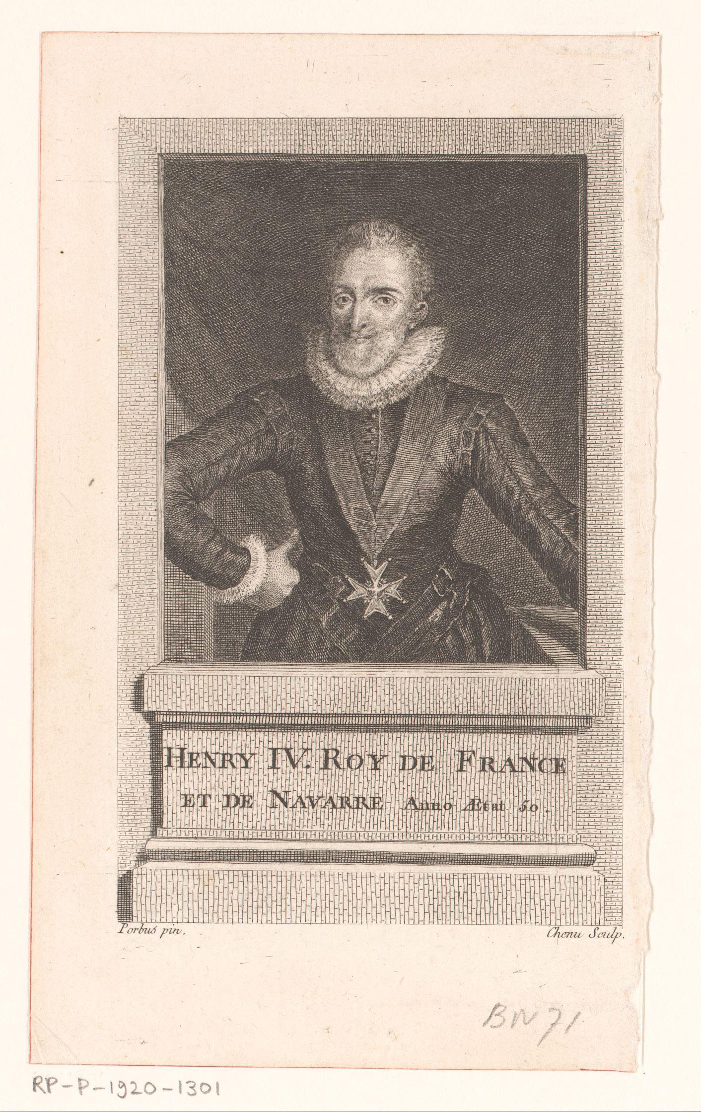 Portret van Hendrik IV, koning van Frankrijk en Navarra