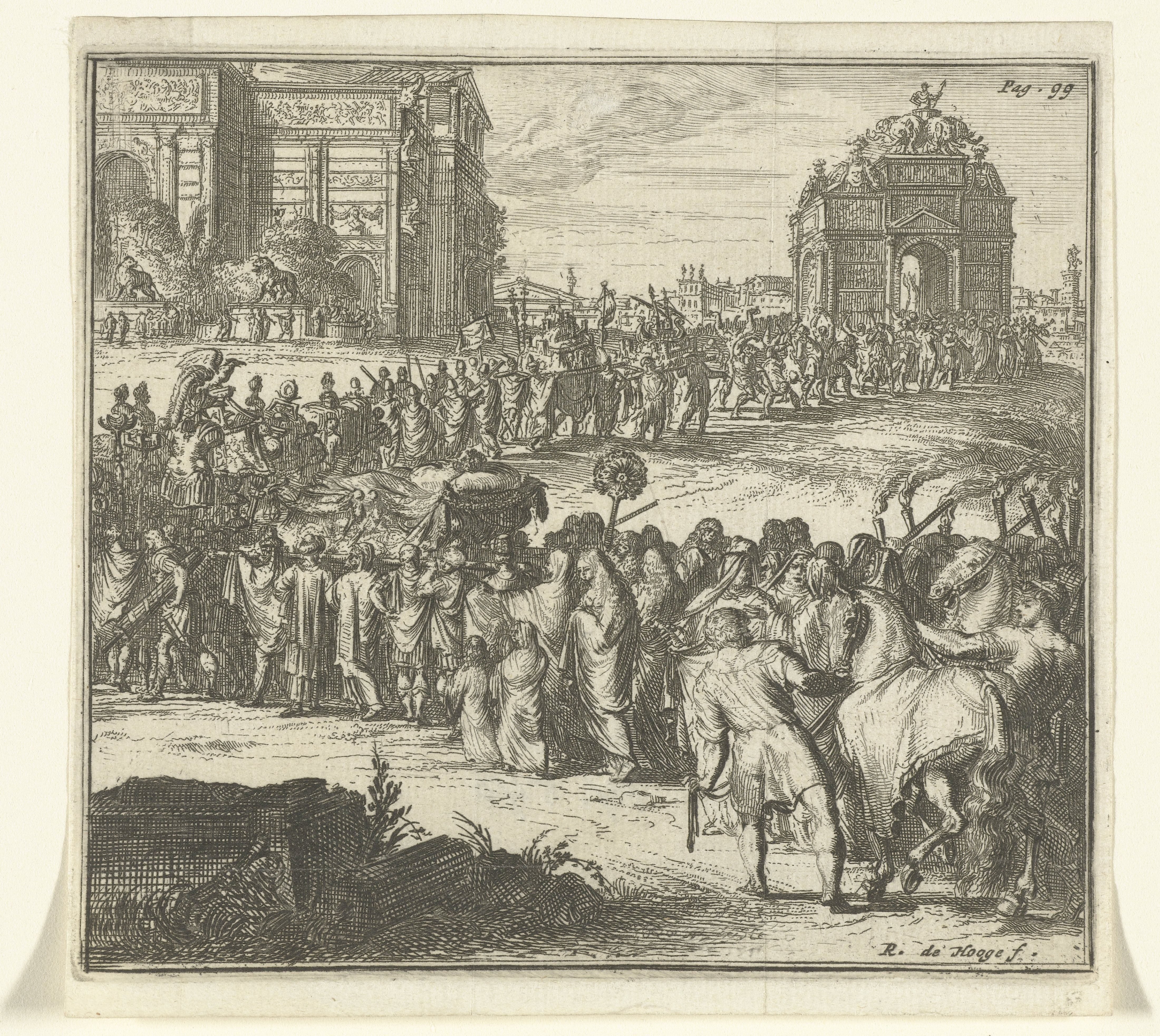 Begrafenisstoet van een Romeins veldheer