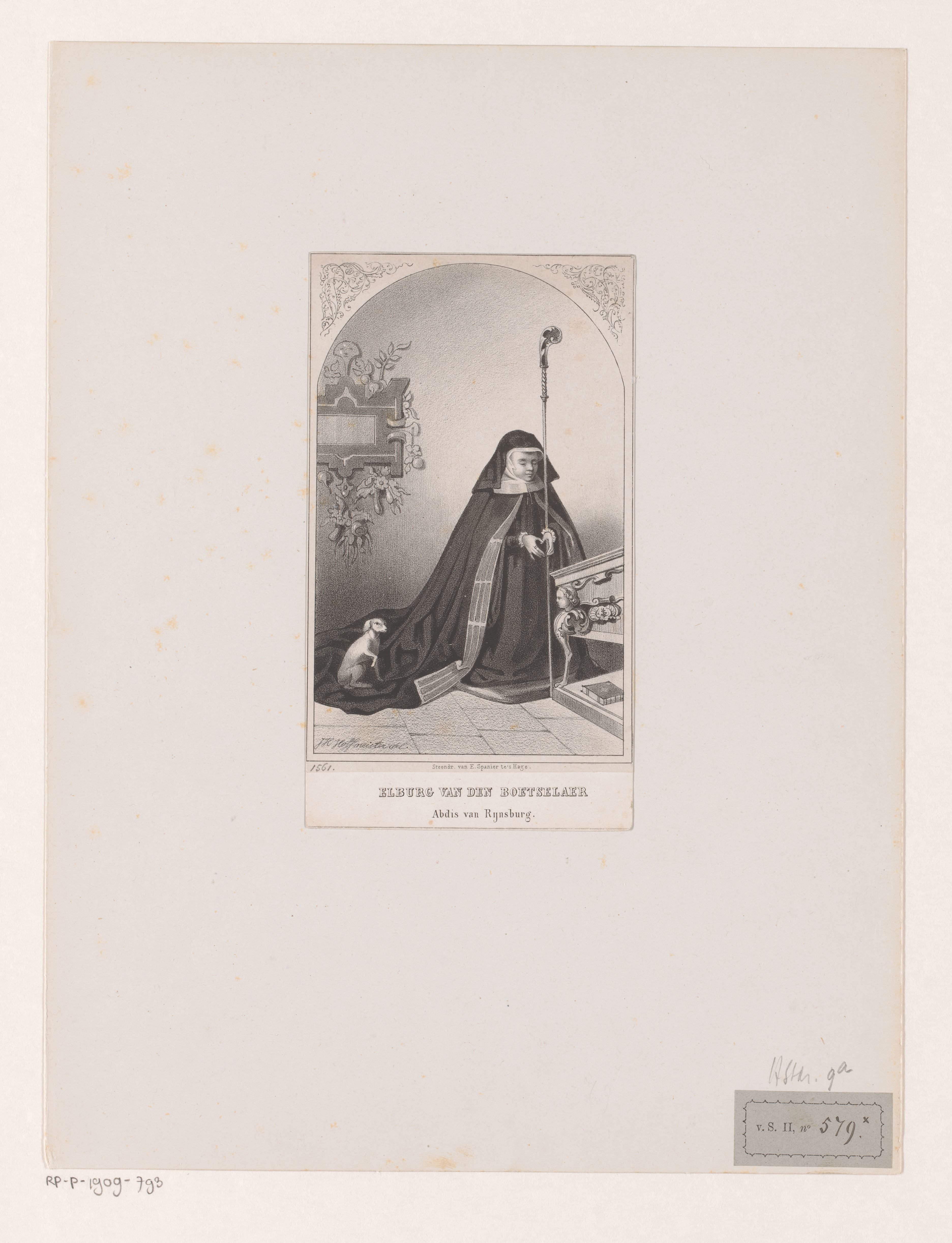Portret van abdis Elburg van den Boetselaar