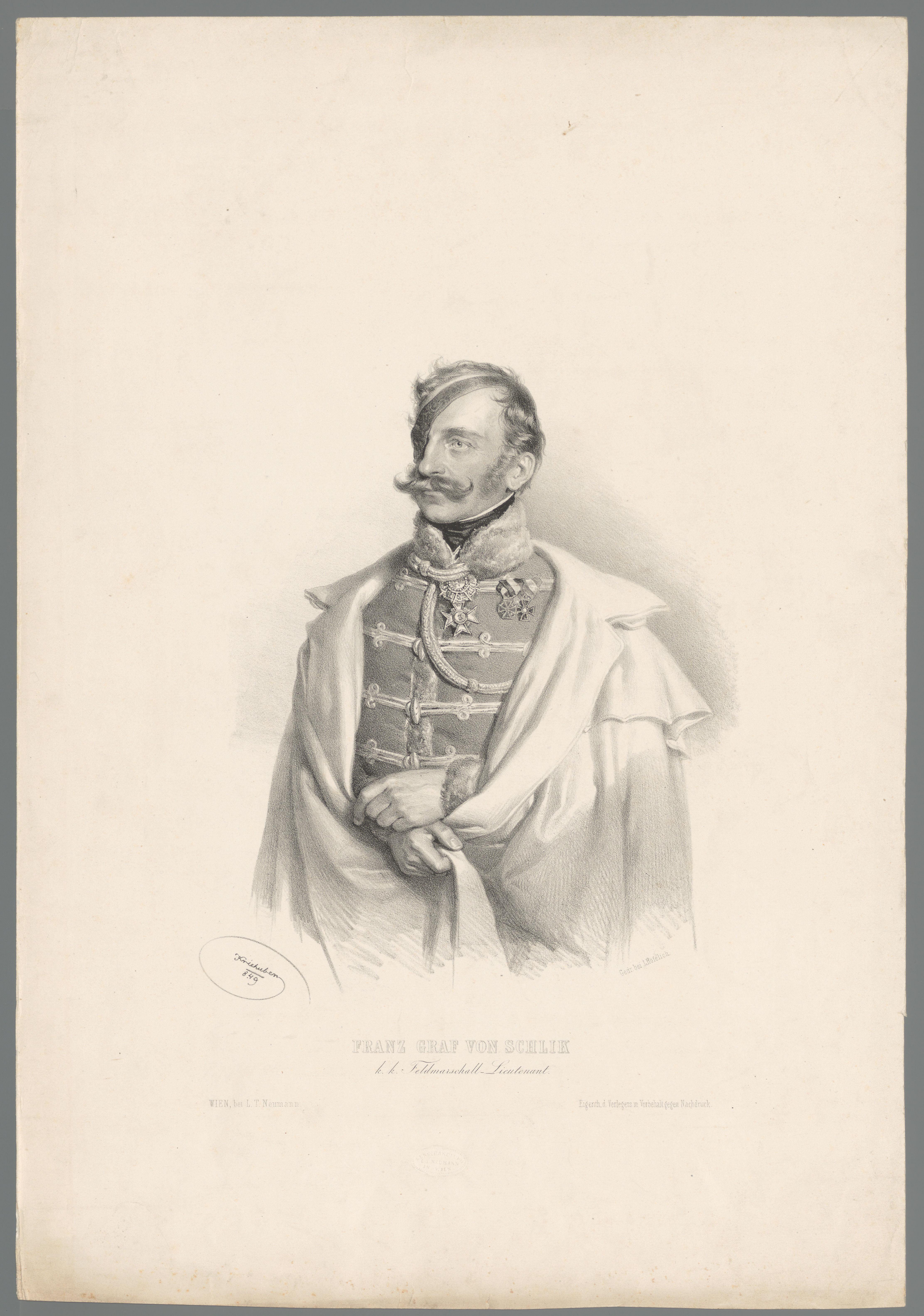 Portret van Franz Schlik