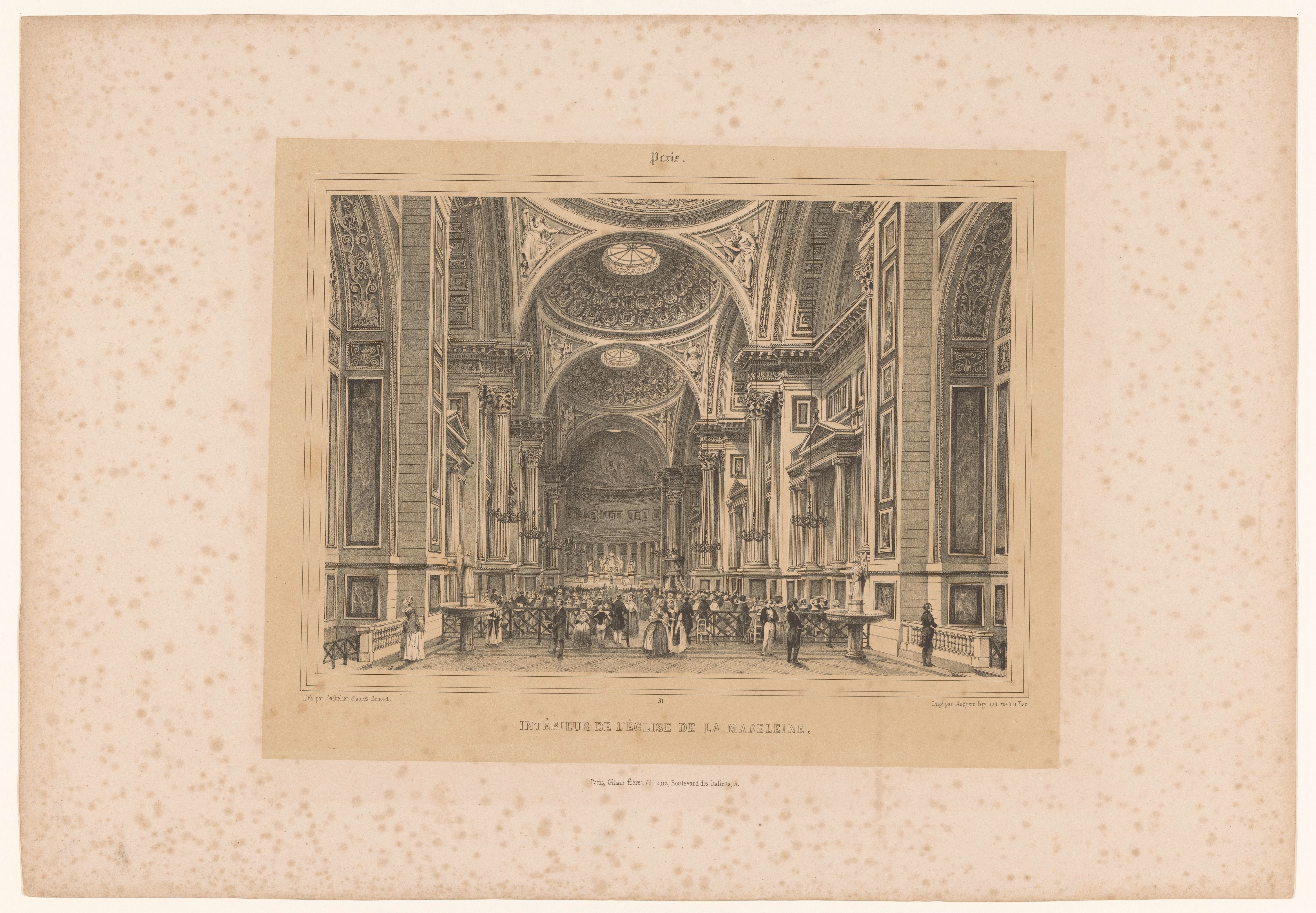 Interieur van de kerk La Madeleine