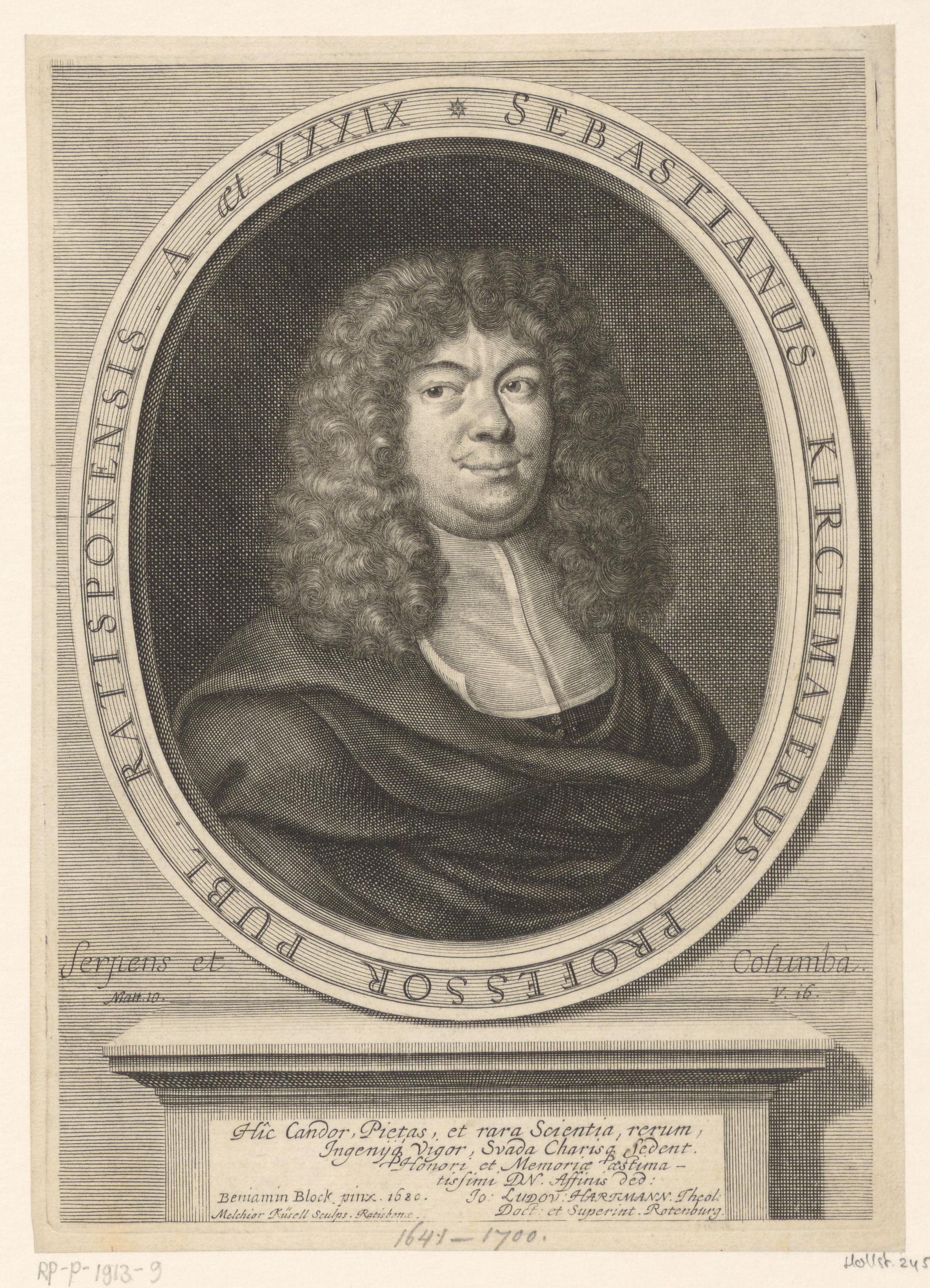 Portret van Sebastian Kirchmaier op 39-jarige leeftijd