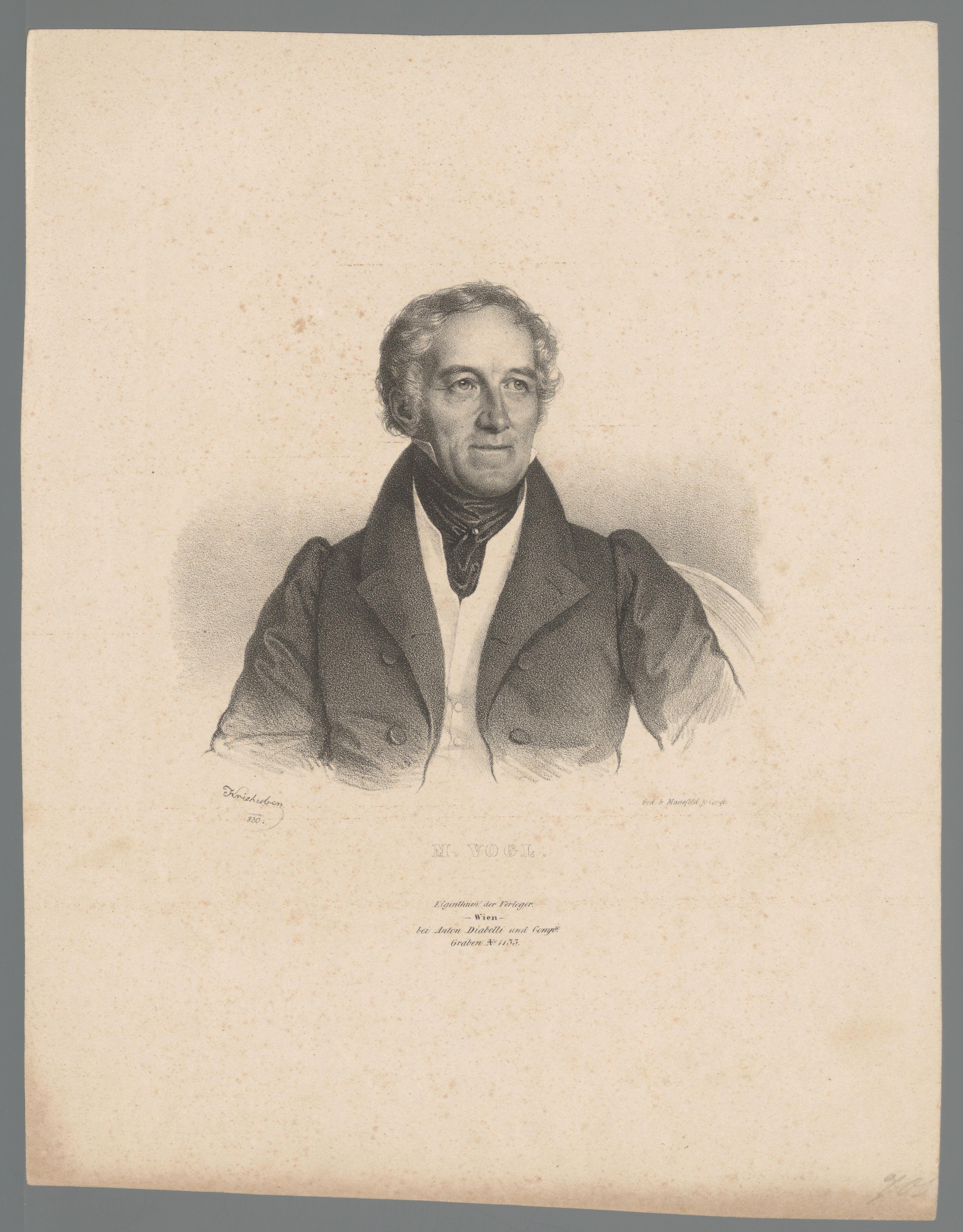 Portret van Johann Michael Vogl