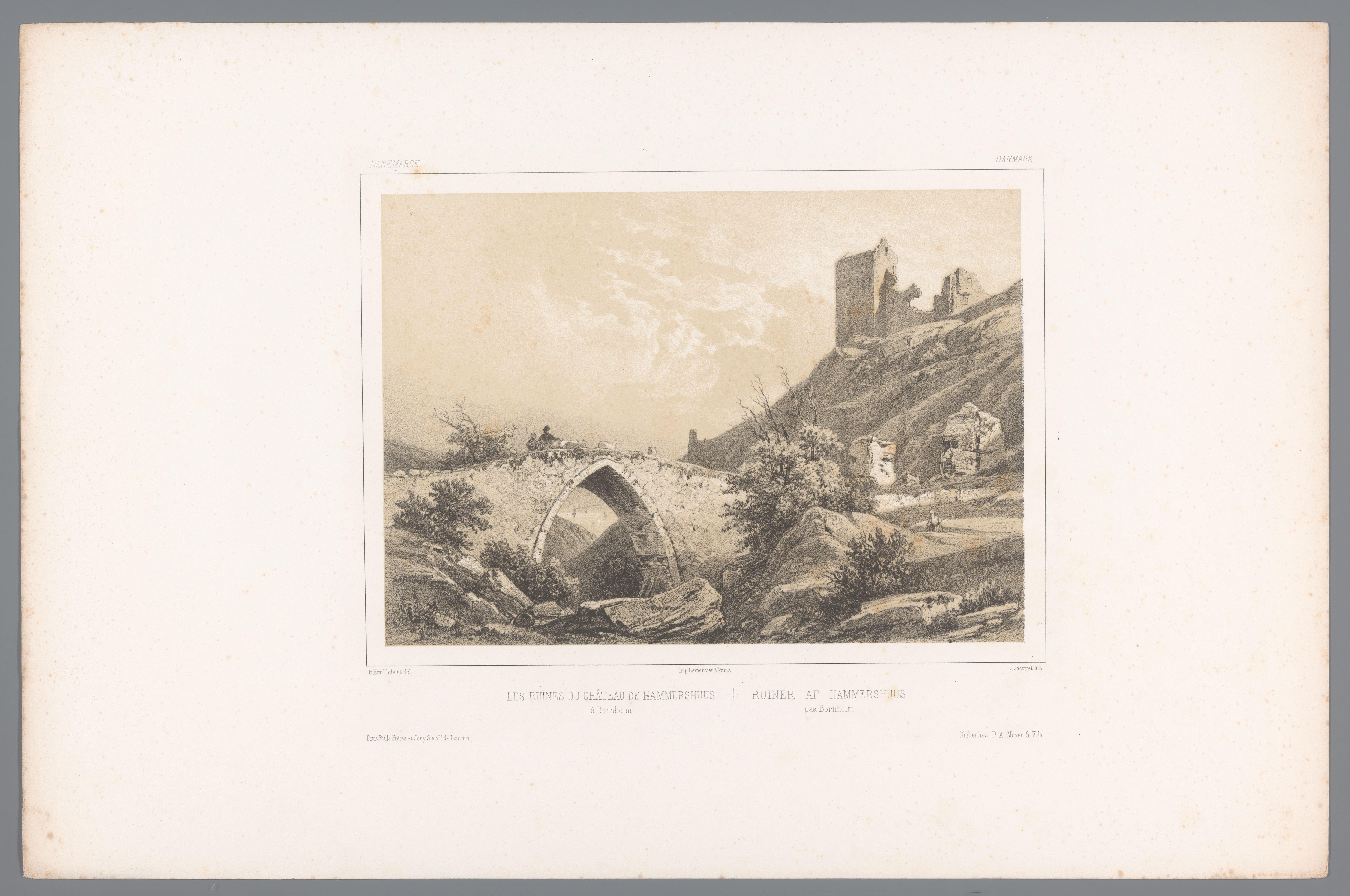Zicht op de ruïne van het kasteel van Hammershus