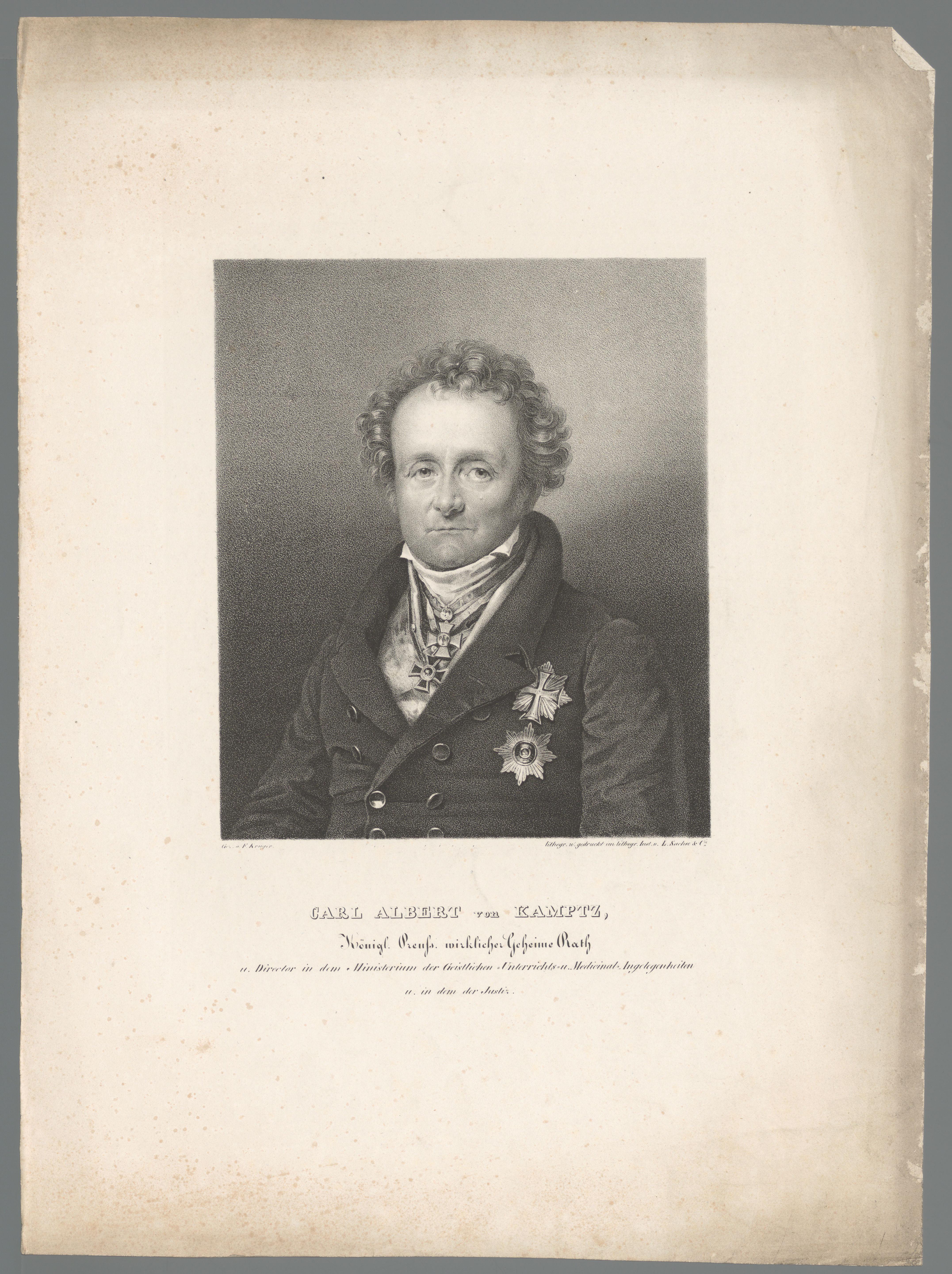 Portret van Karl Albert von Kamptz