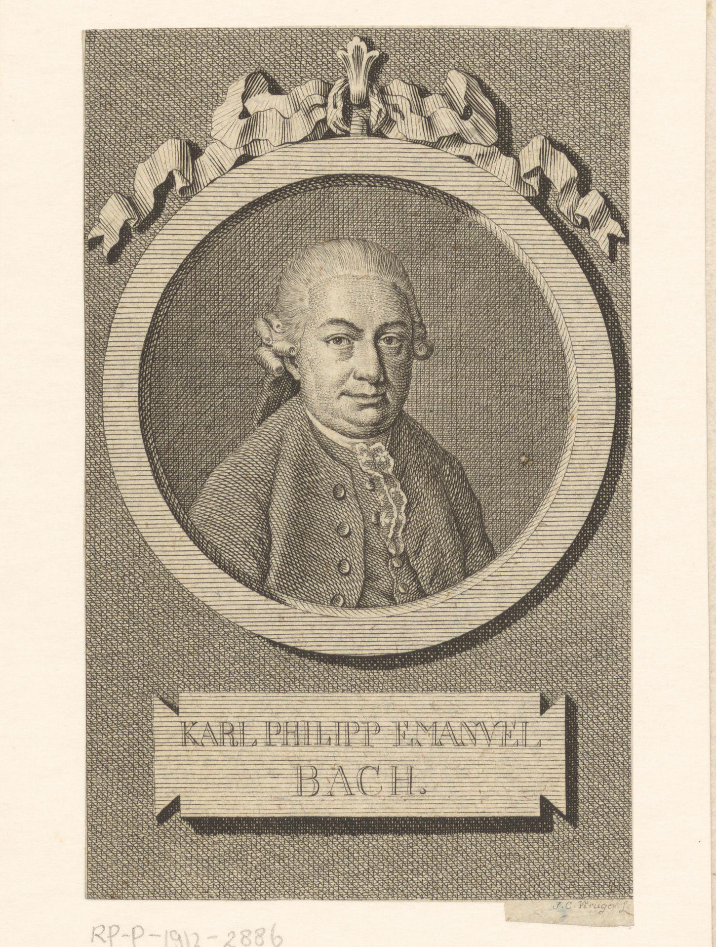 Portret van Carl Philipp Emanuel Bach