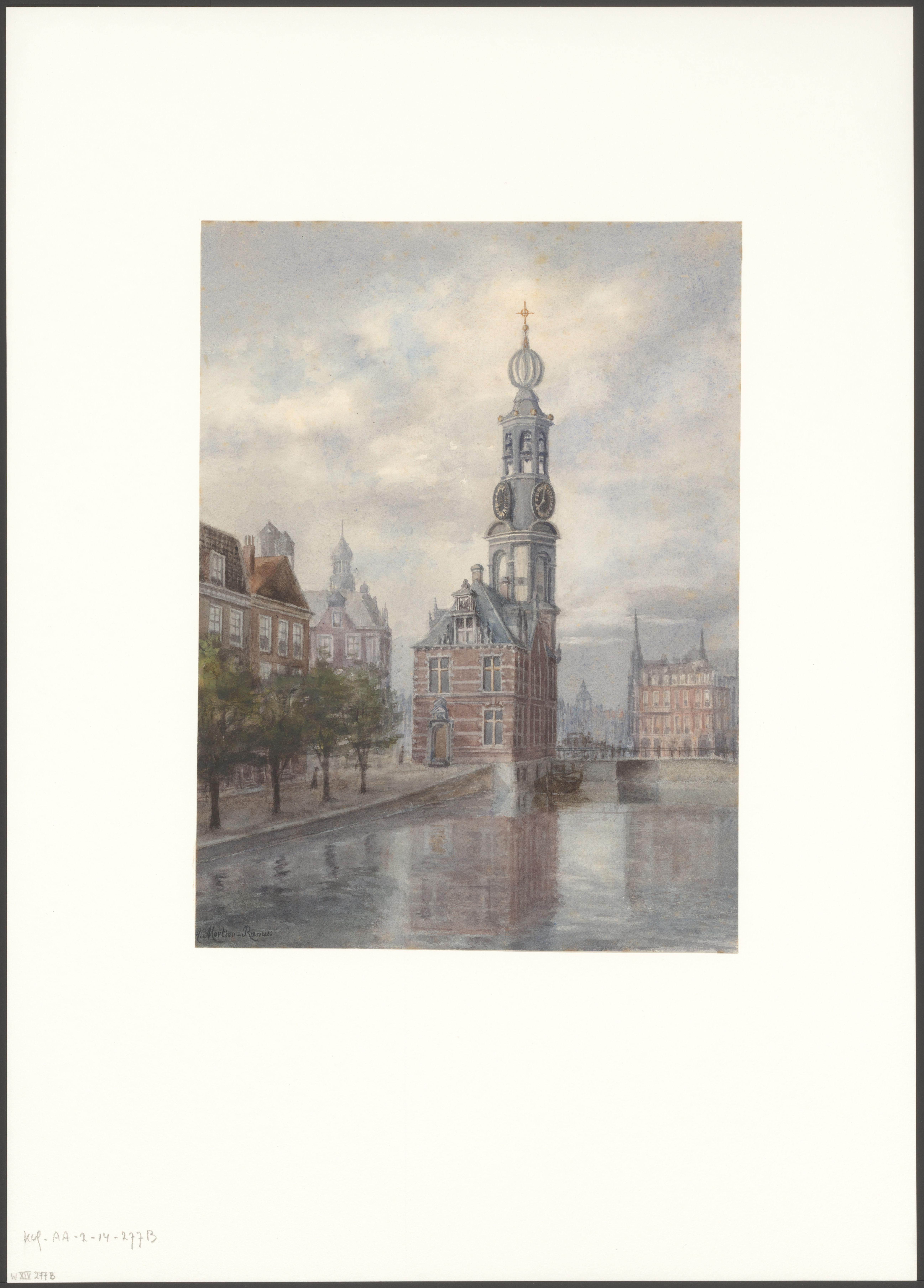Gezicht op het Singel gezien naar de Munt