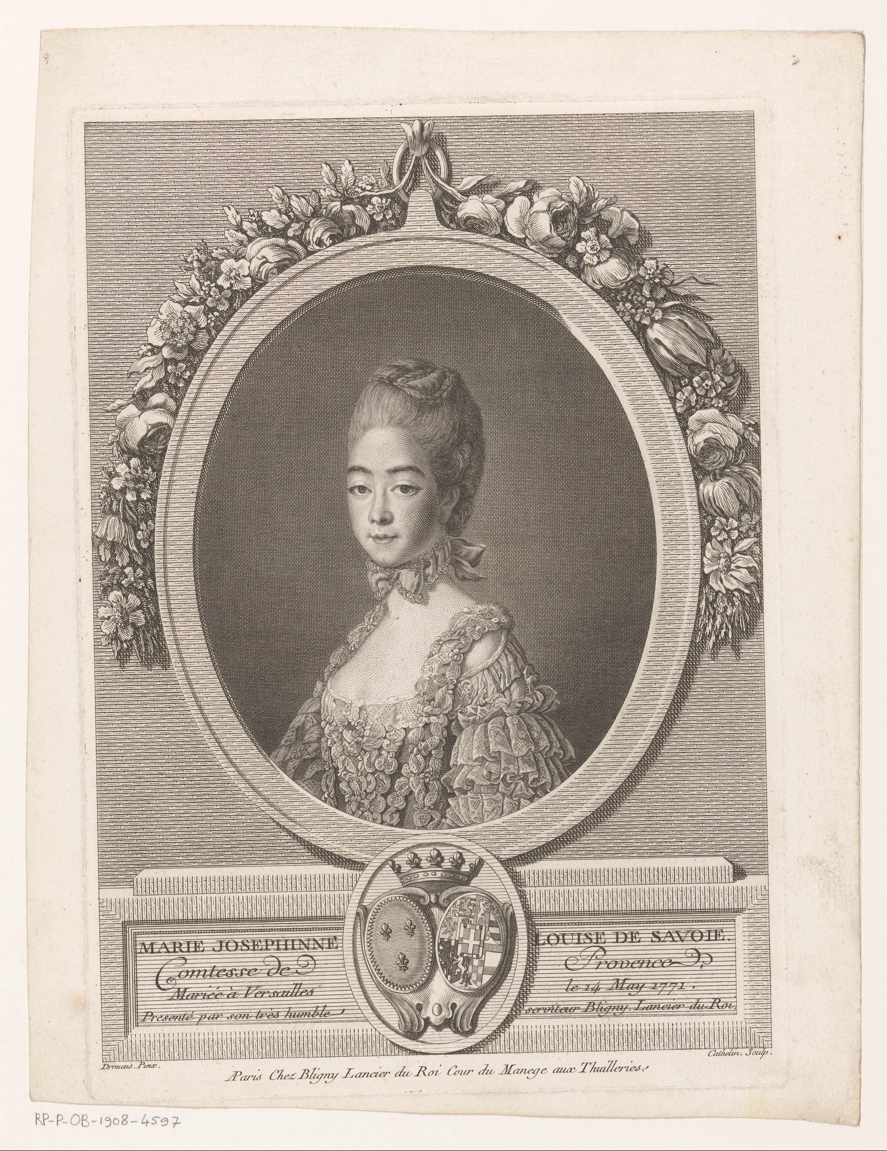 Portret van Marie Josephine van Savoye