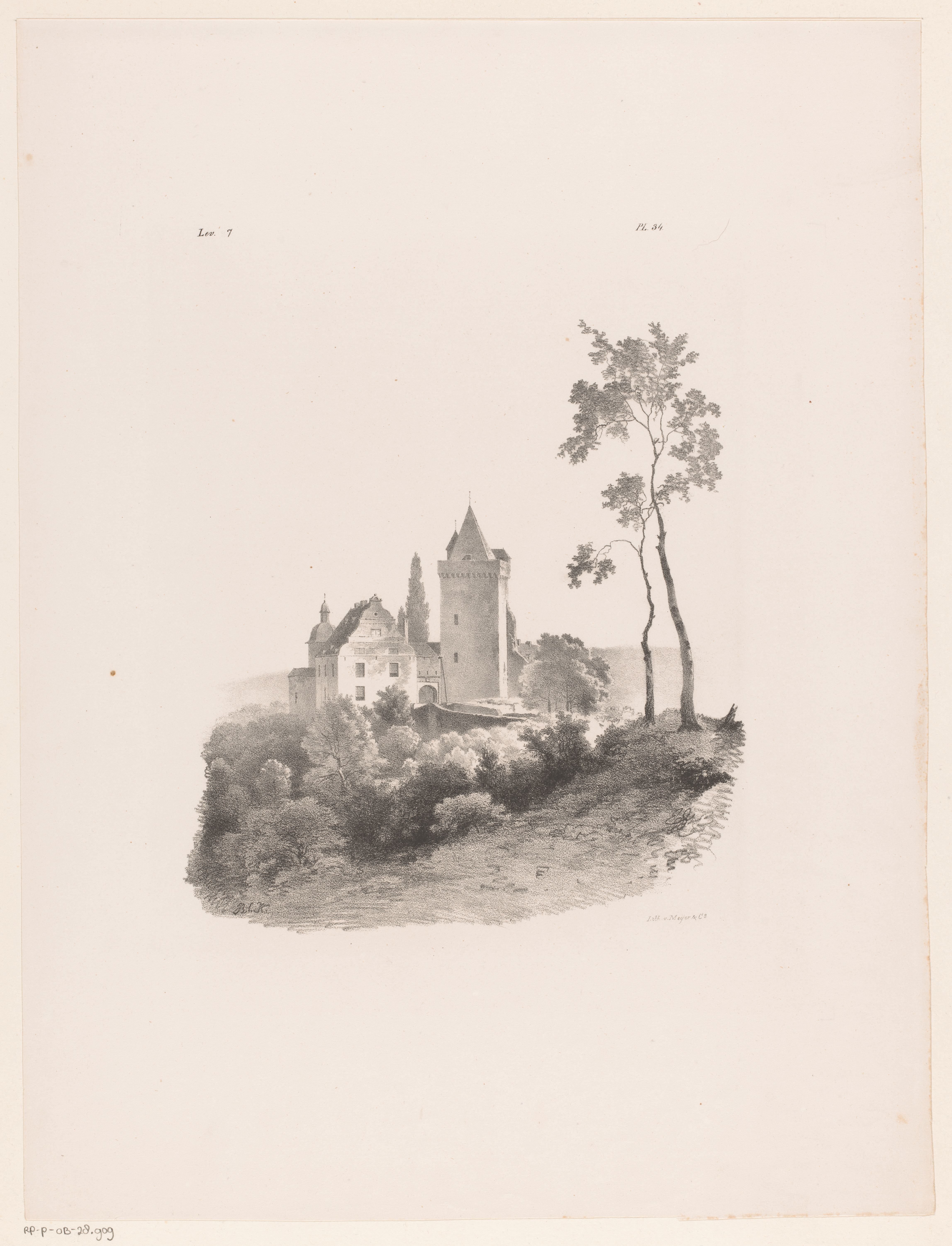 Kasteel in een landschap