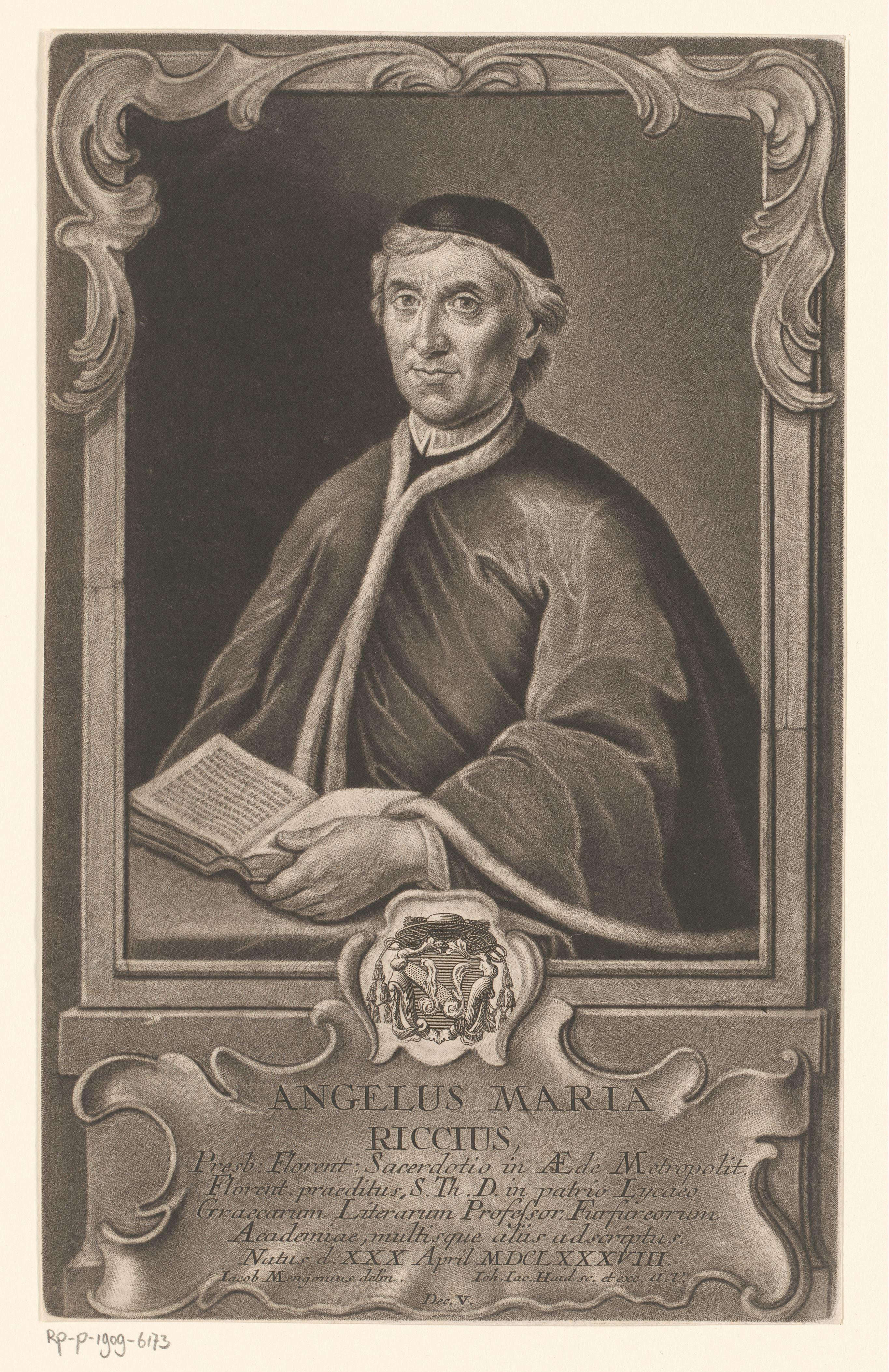 Portret van Angelo Maria Ricci