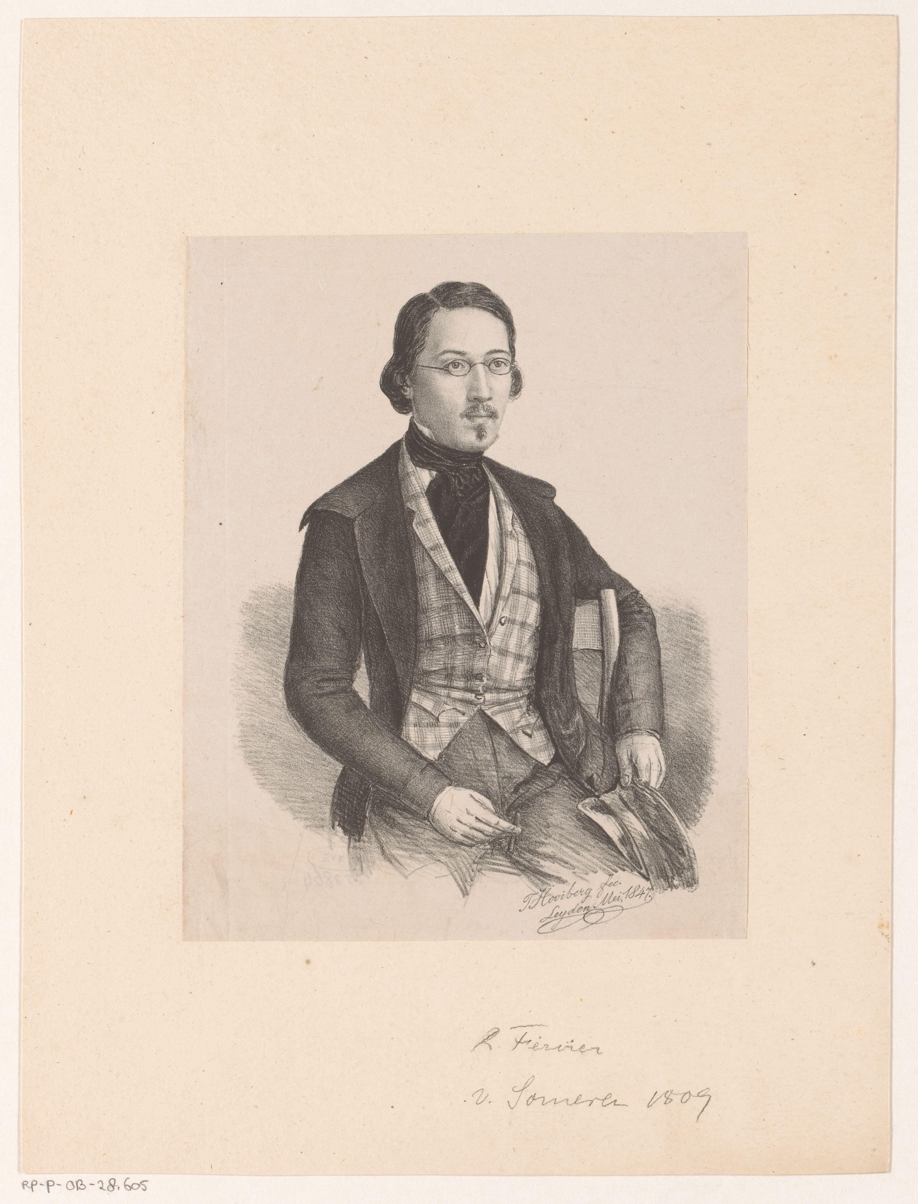 Portret van juridisch student R. Fervier