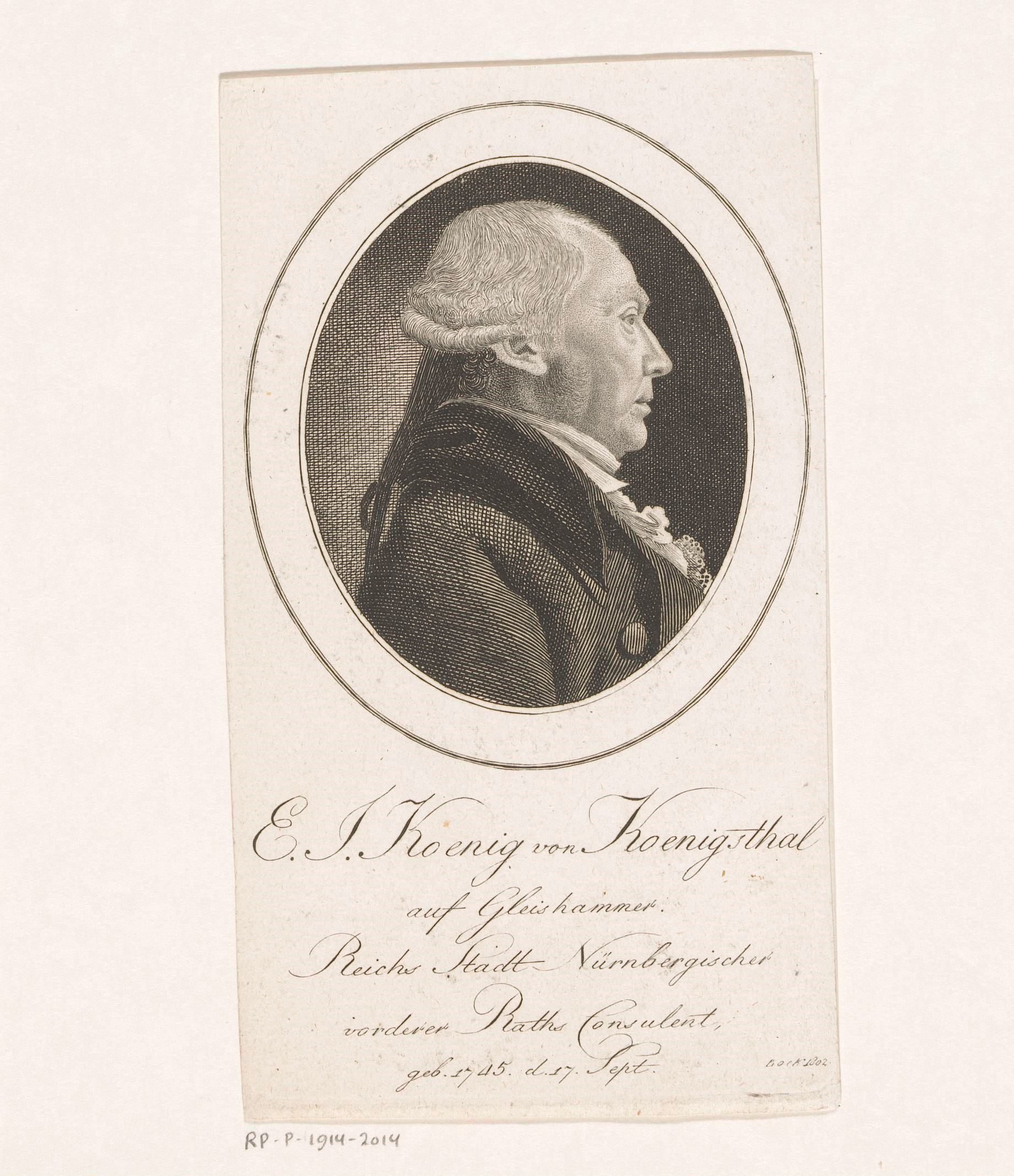 Portret van Eberhard Jodocus König von Königsthal
