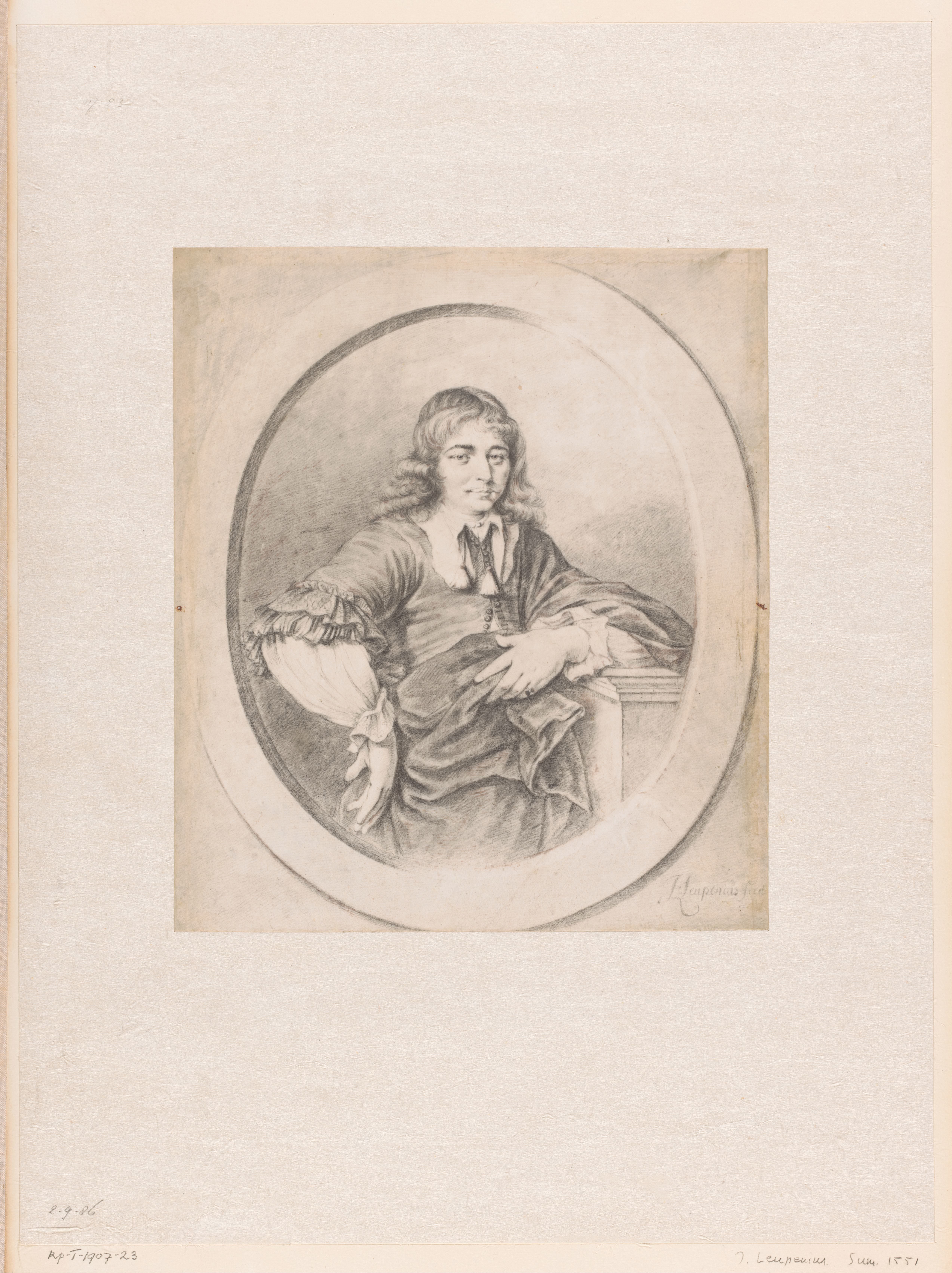 Portrait of a Young Man Leaning on a Pilaster