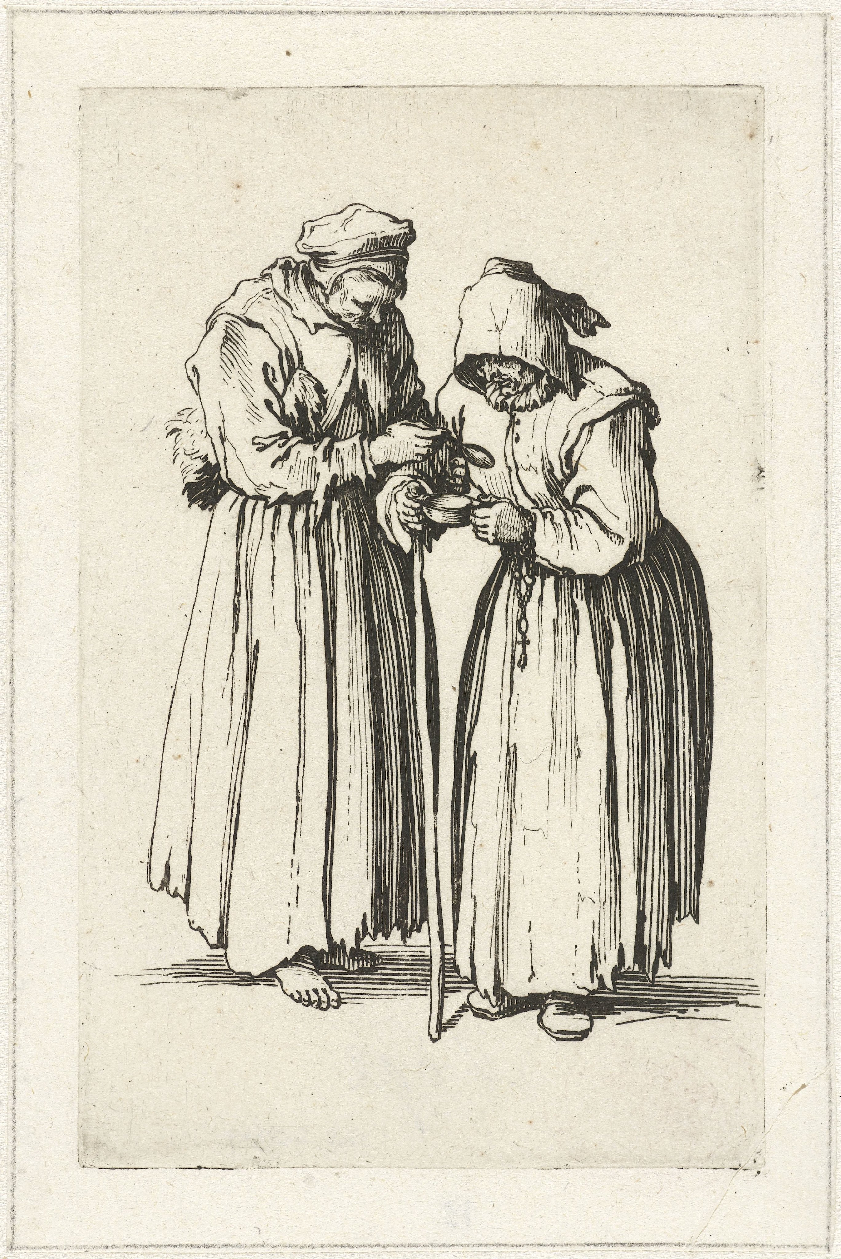 Twee bedelaressen