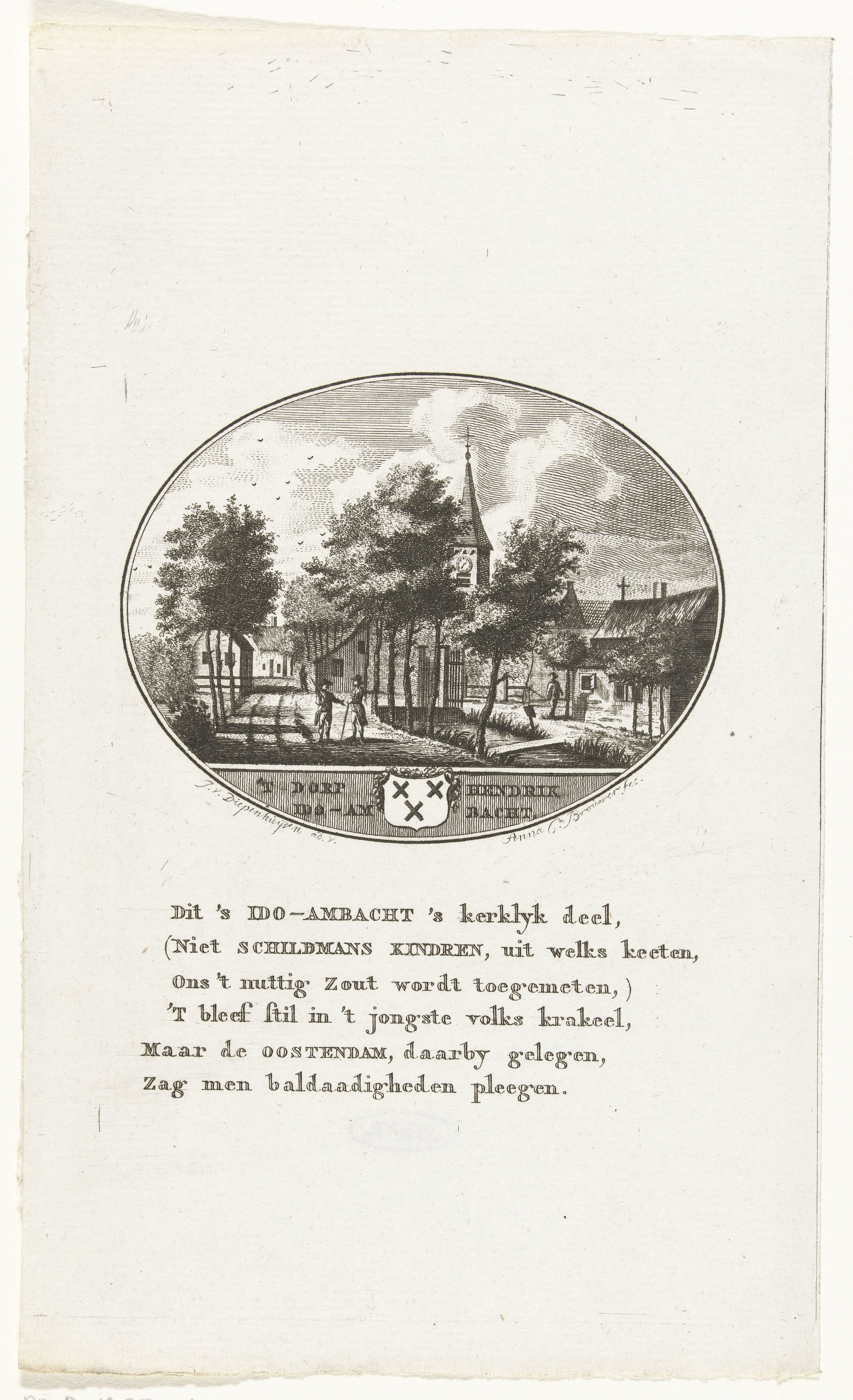 Gezicht op het dorp Hendrik-Ido-Ambacht