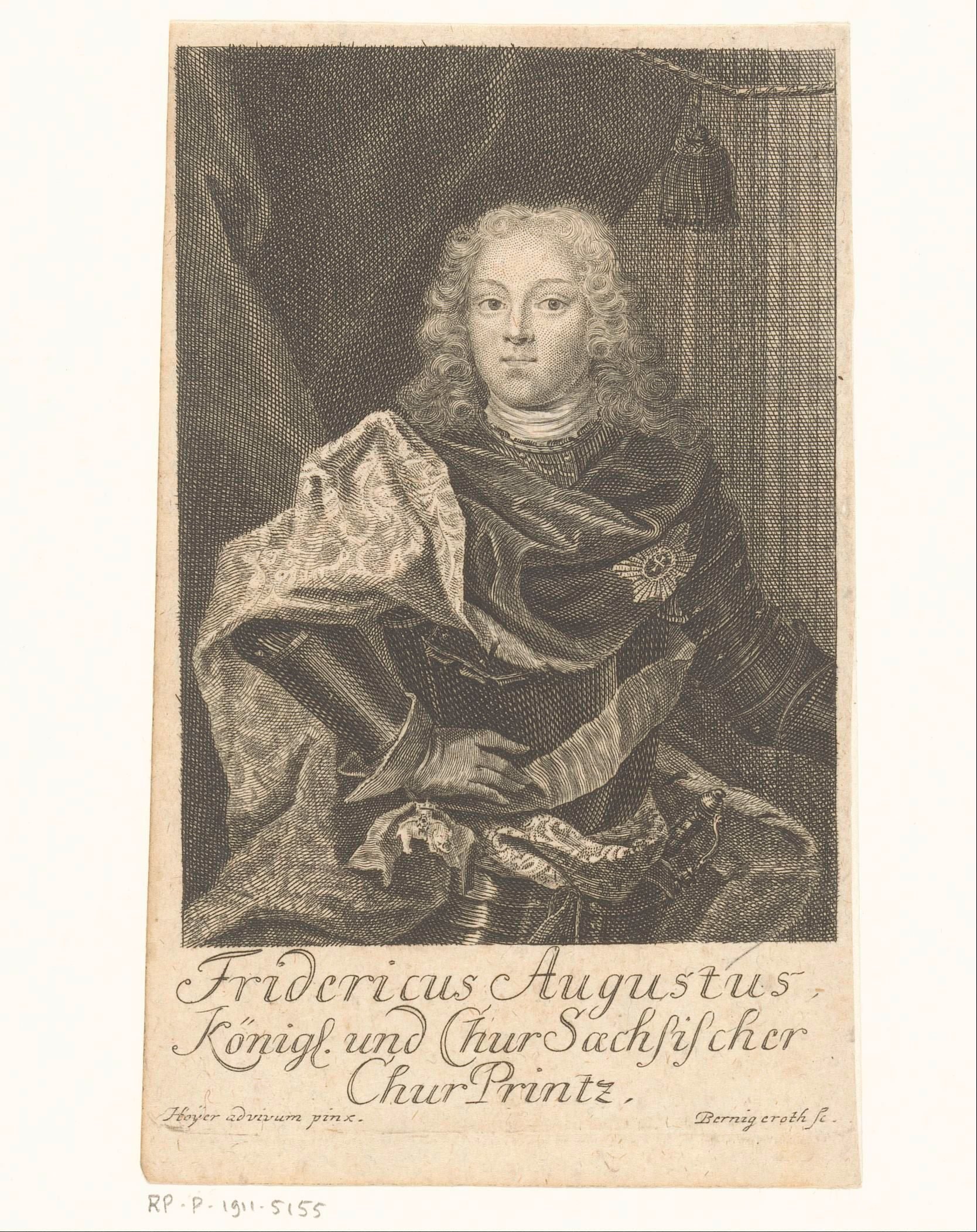 Portret van Friedrich August II von Sachsen, later koning August III van Polen
