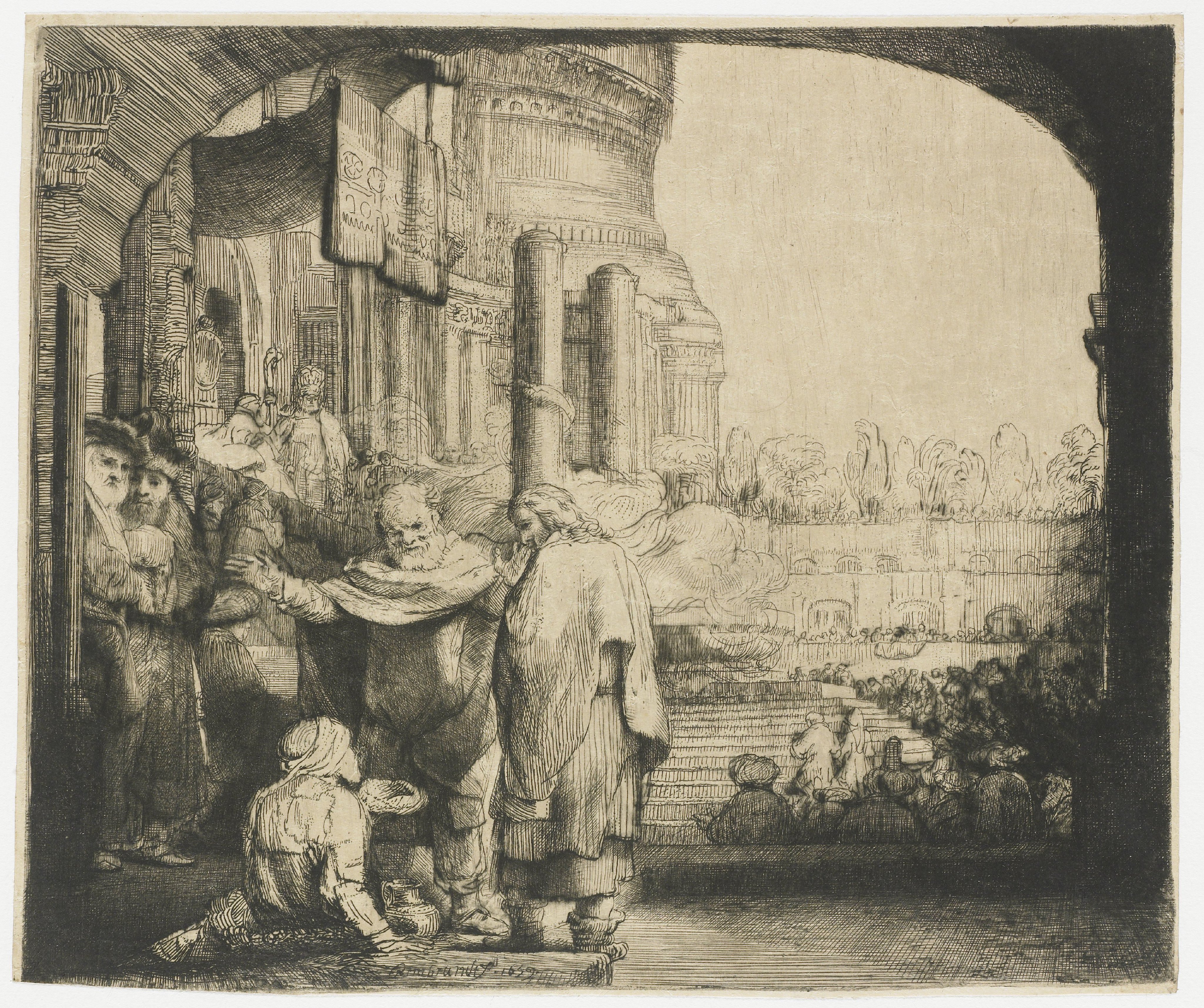 Petrus en Johannes bij de tempelpoort
