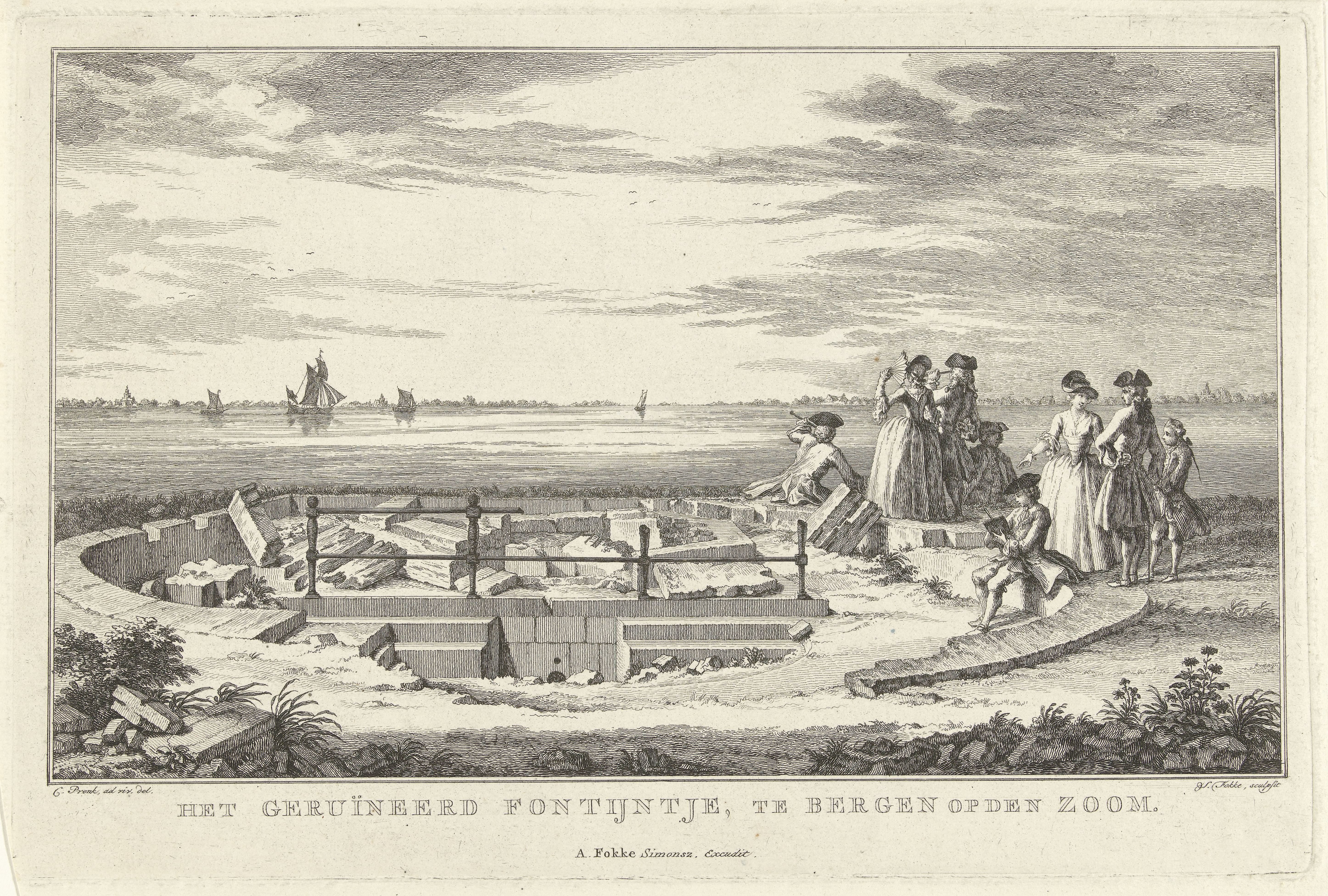 Ruïne van een fonteintje te Bergen op Zoom