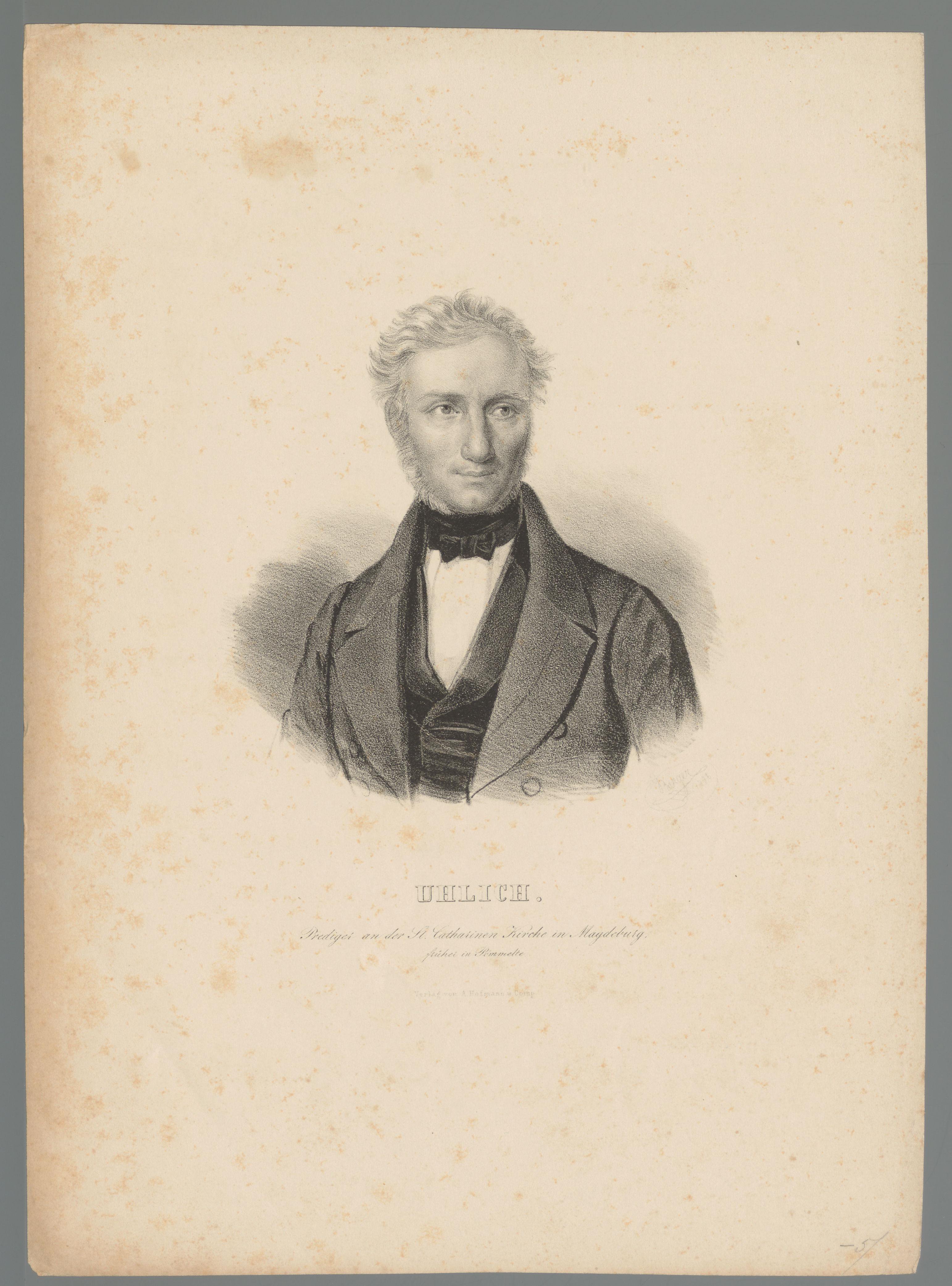 Portret van Leberecht Uhlich