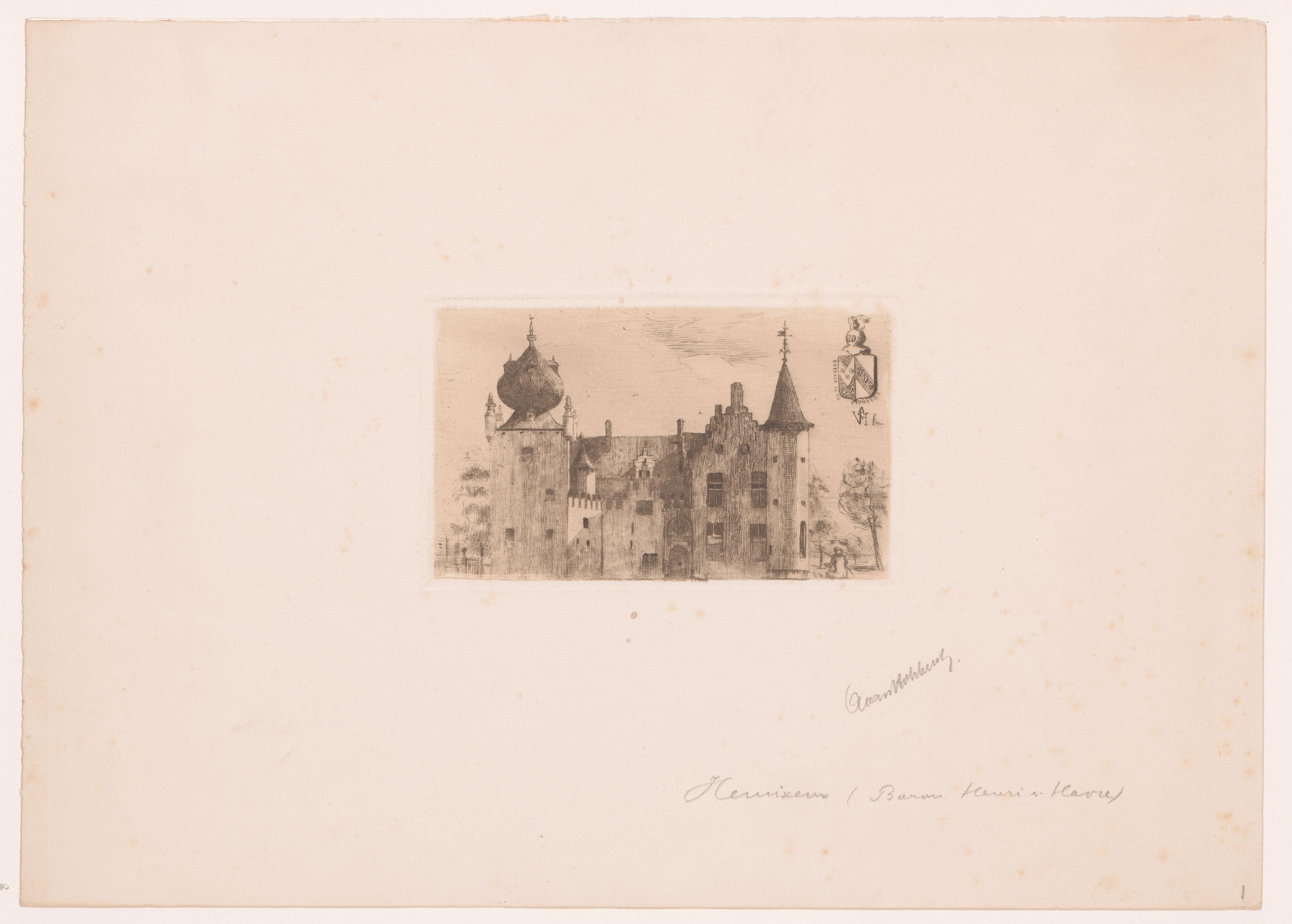 Gezicht op het kasteel van baron Henri van Havre