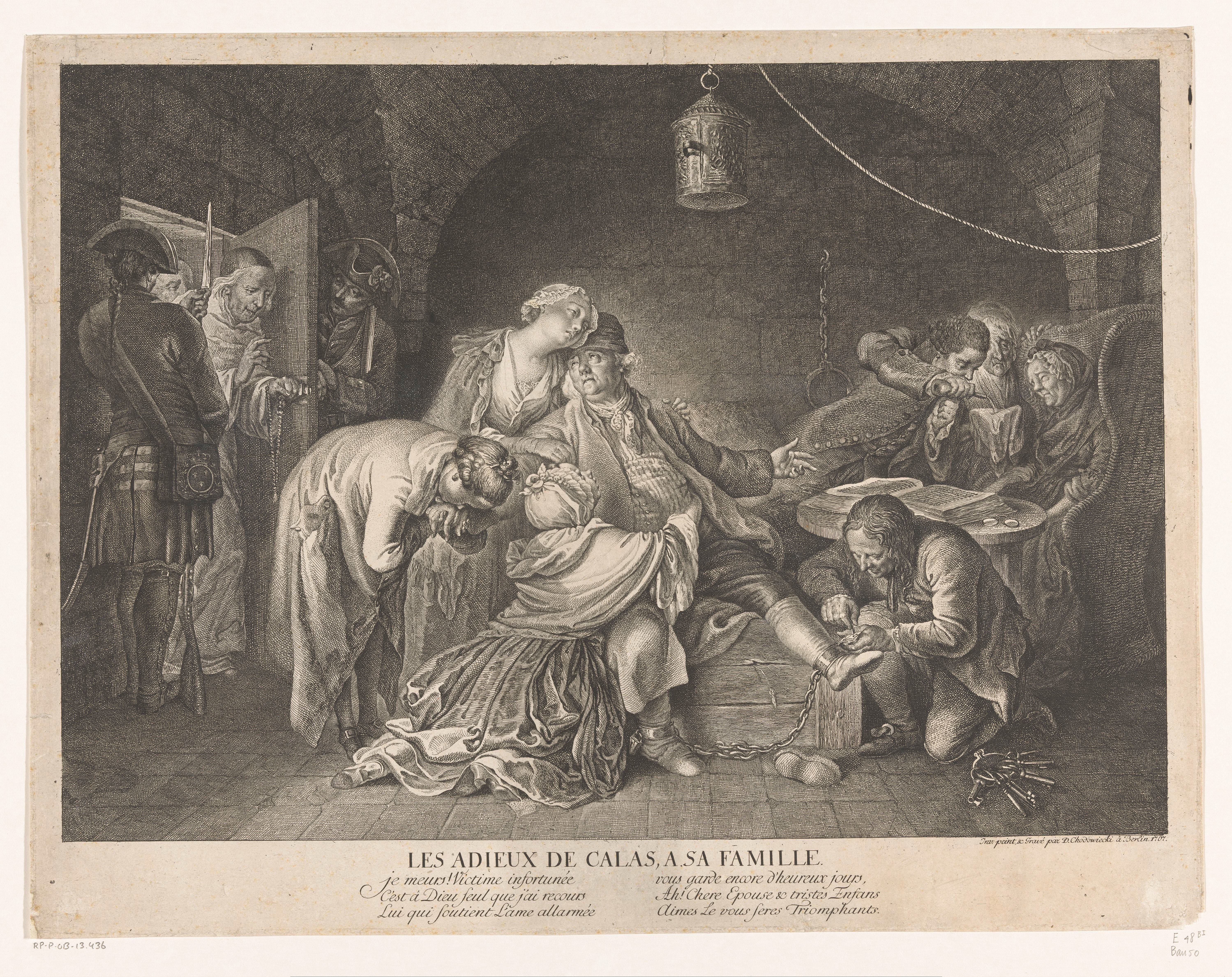 Afscheid van Jean Calas in de gevangenis