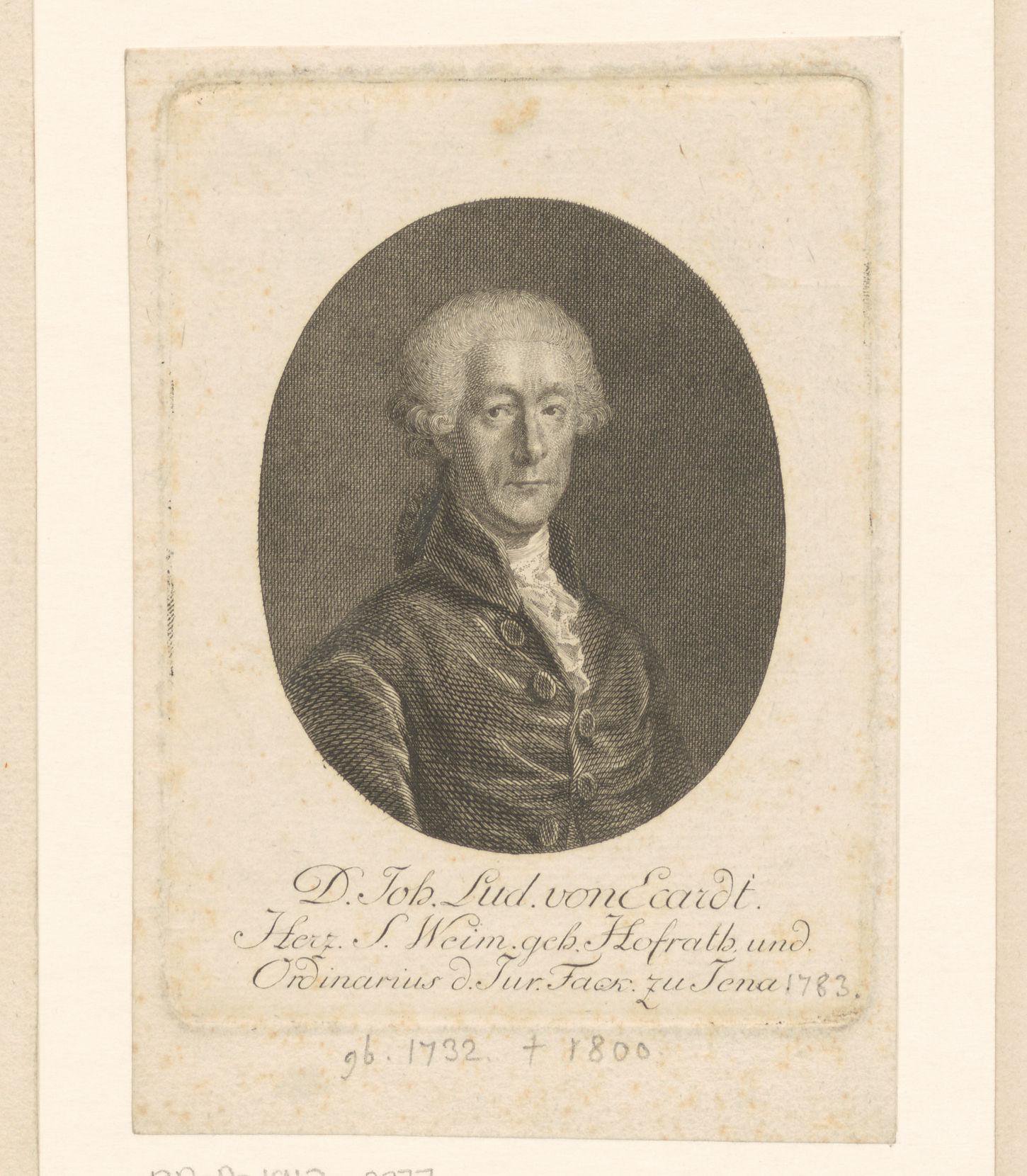Portret van Johann Ludwig von Eckardt