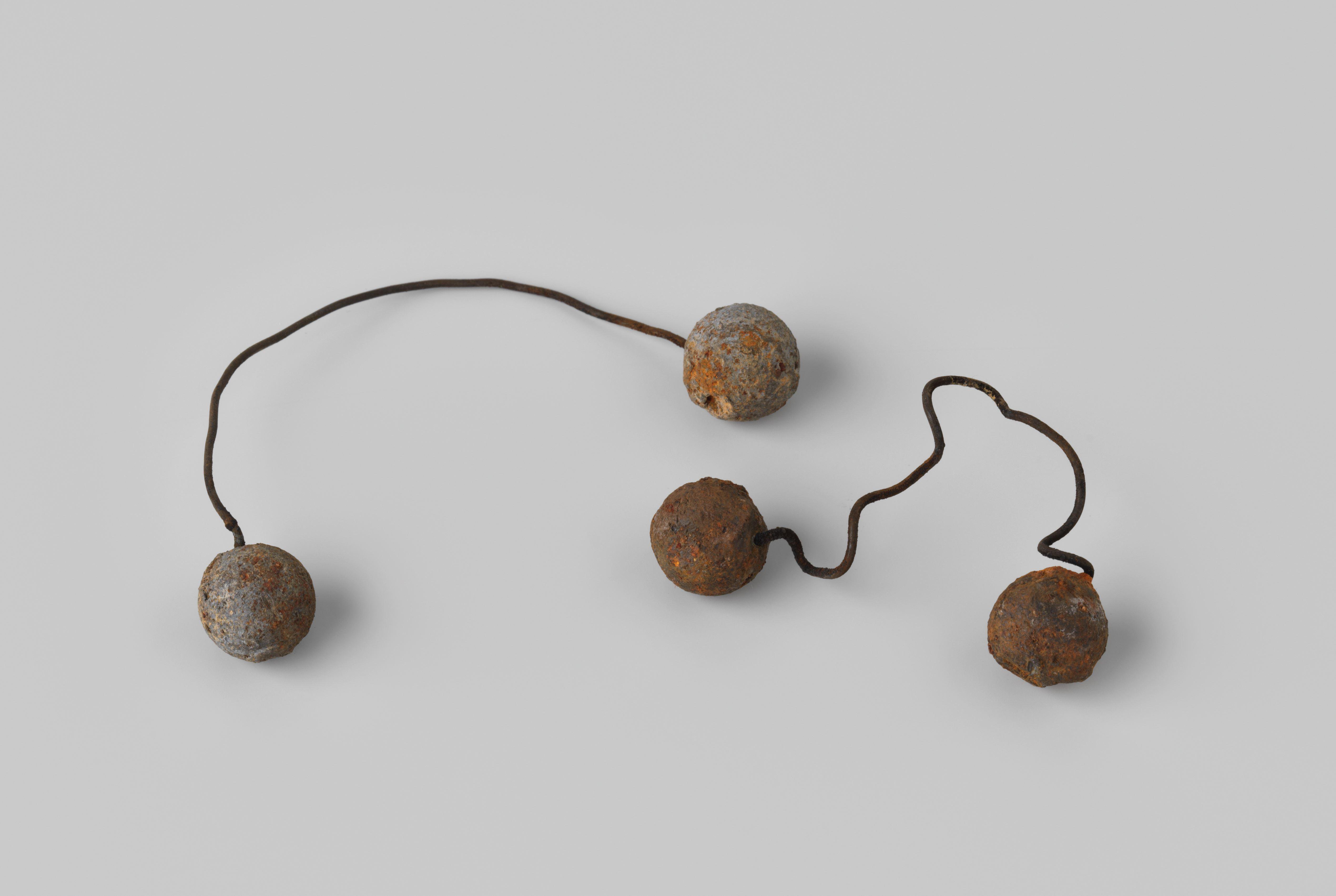 Two-ball springshot from the wreck of the Dutch East Indiaman Hollandia