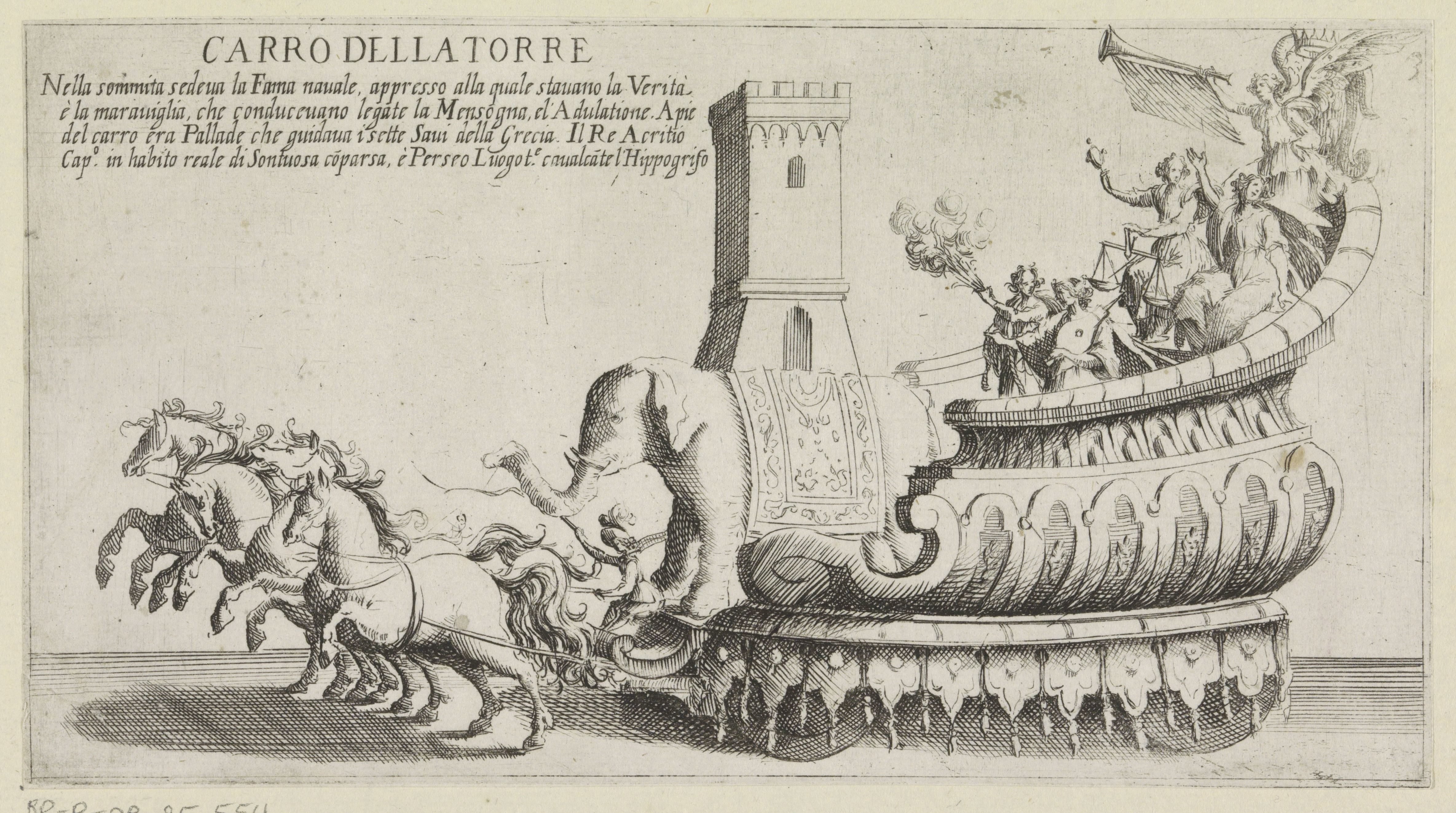 Triomfwagen van het Sienese district Torre