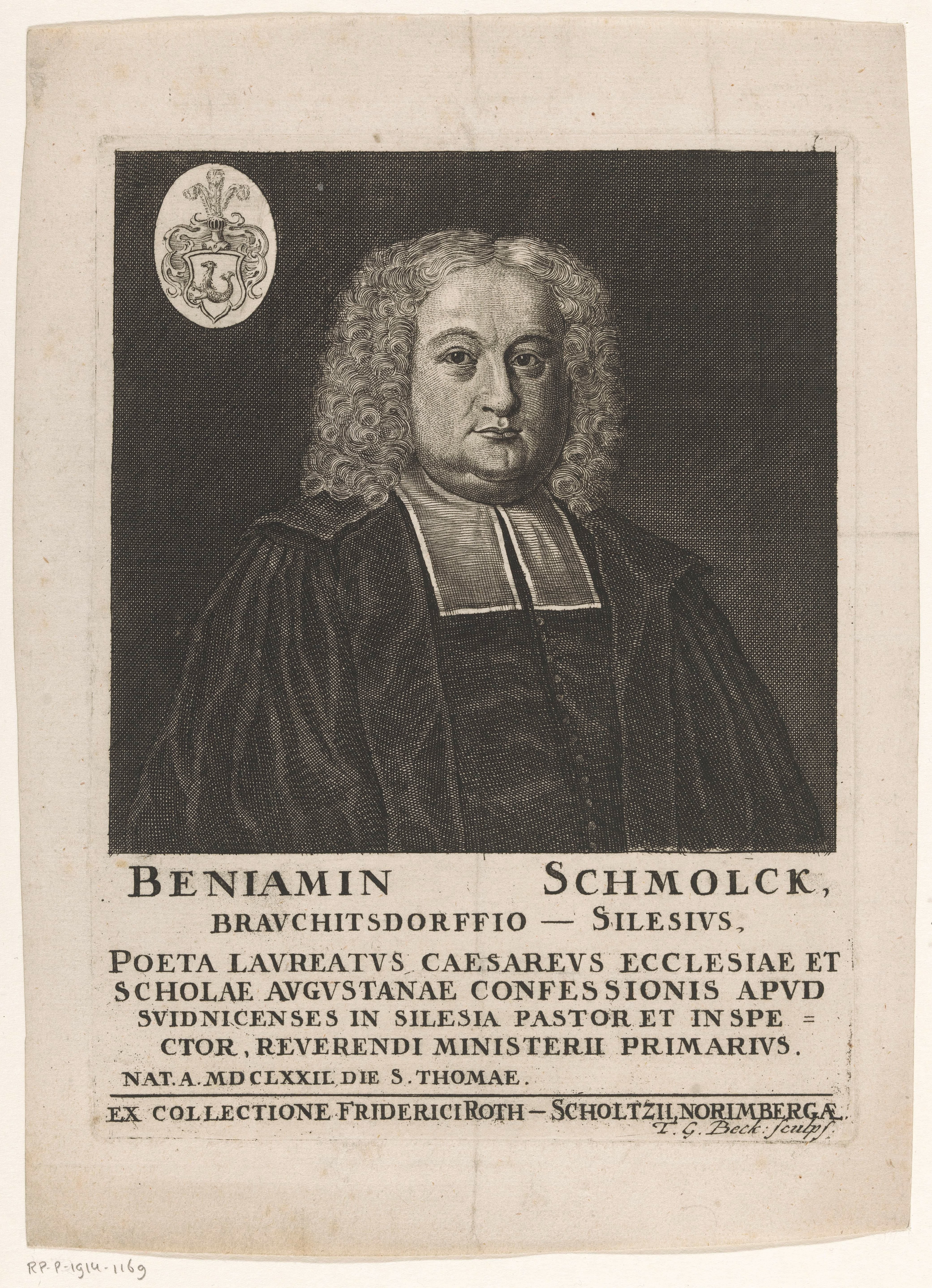 Portret van Benjamin Schmolck
