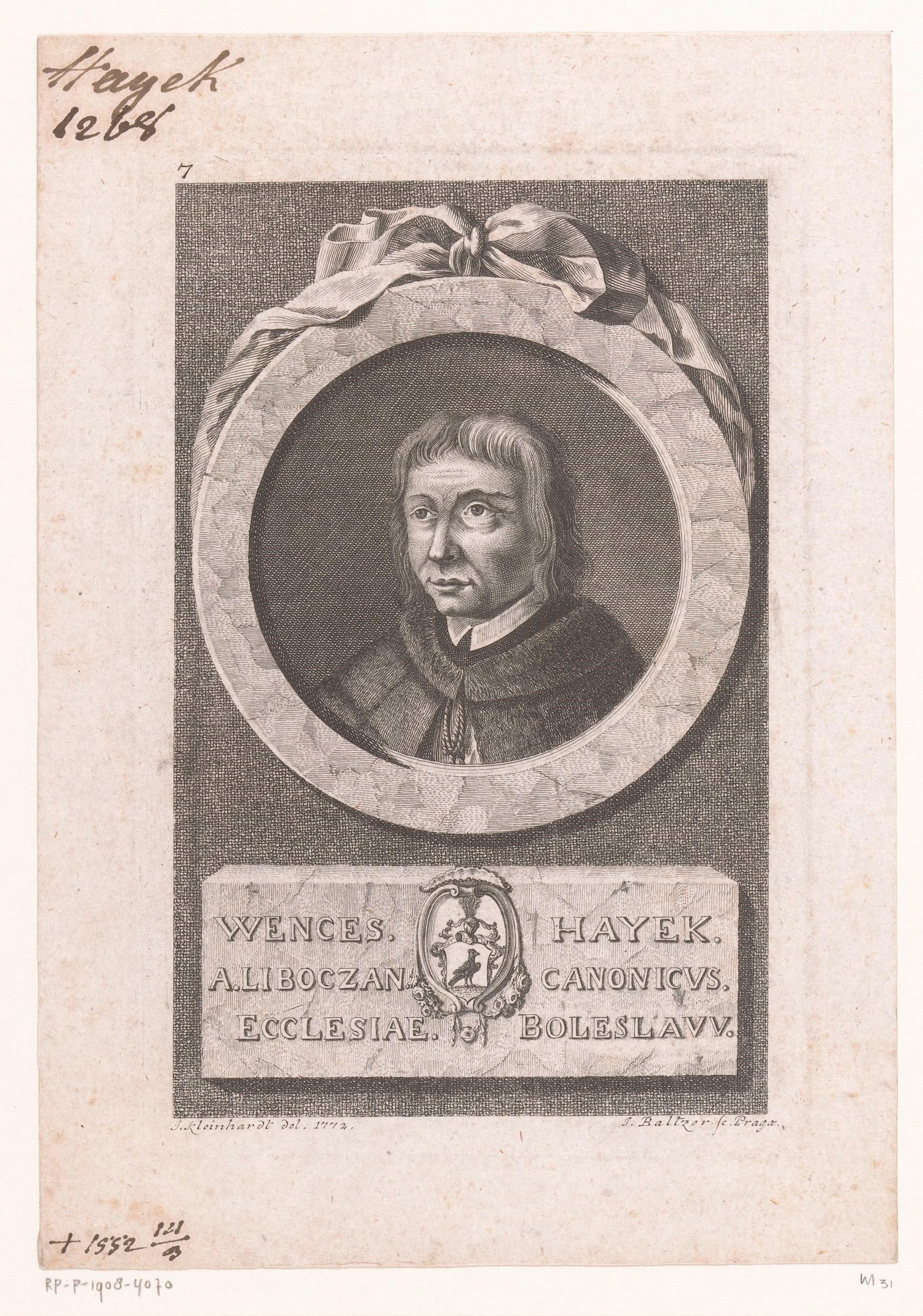 Portret van Václav Hájek z Libočan