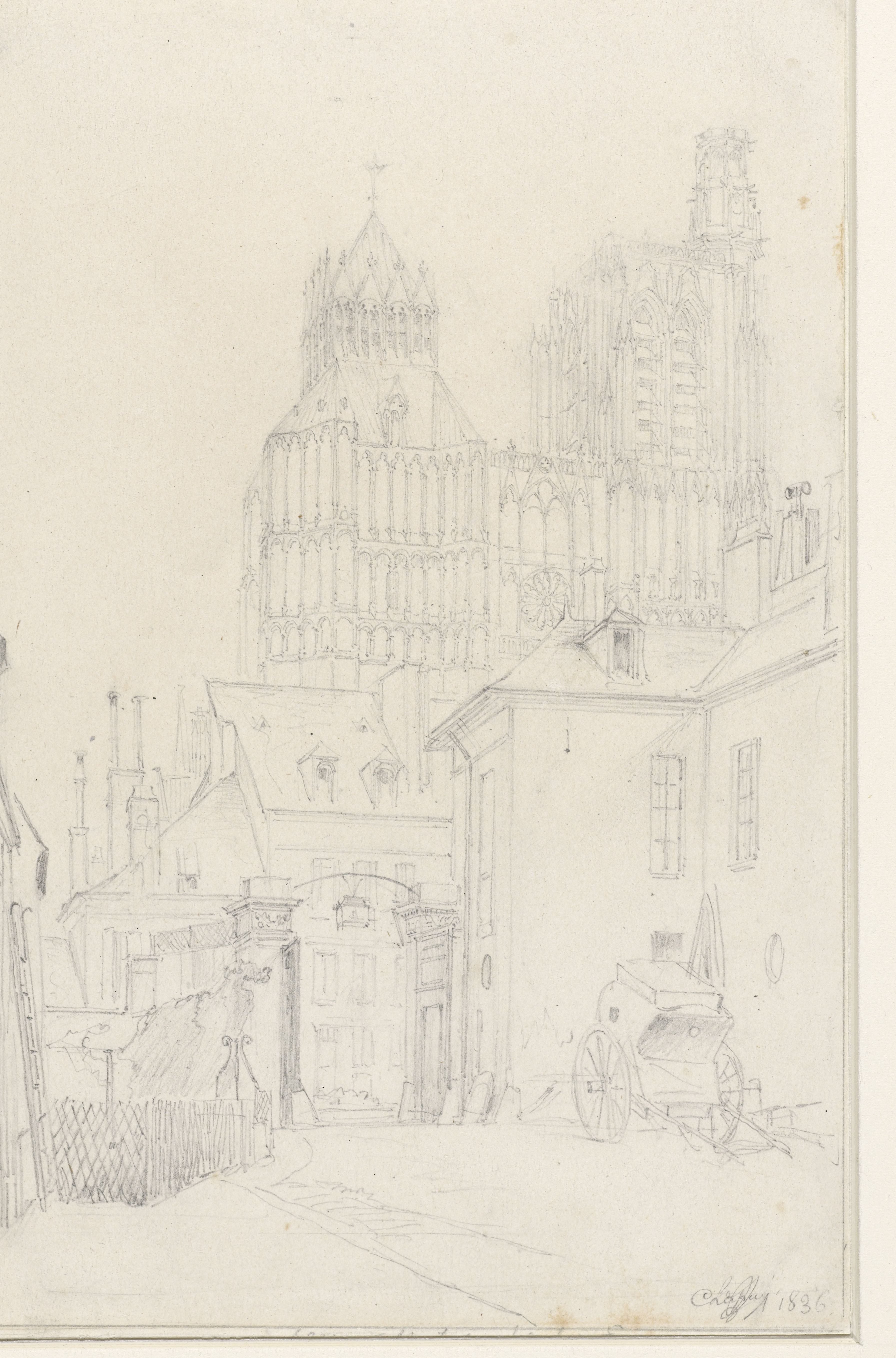 Kathedraal van Sens, gezien vanuit het Hôtel de l'Eeu