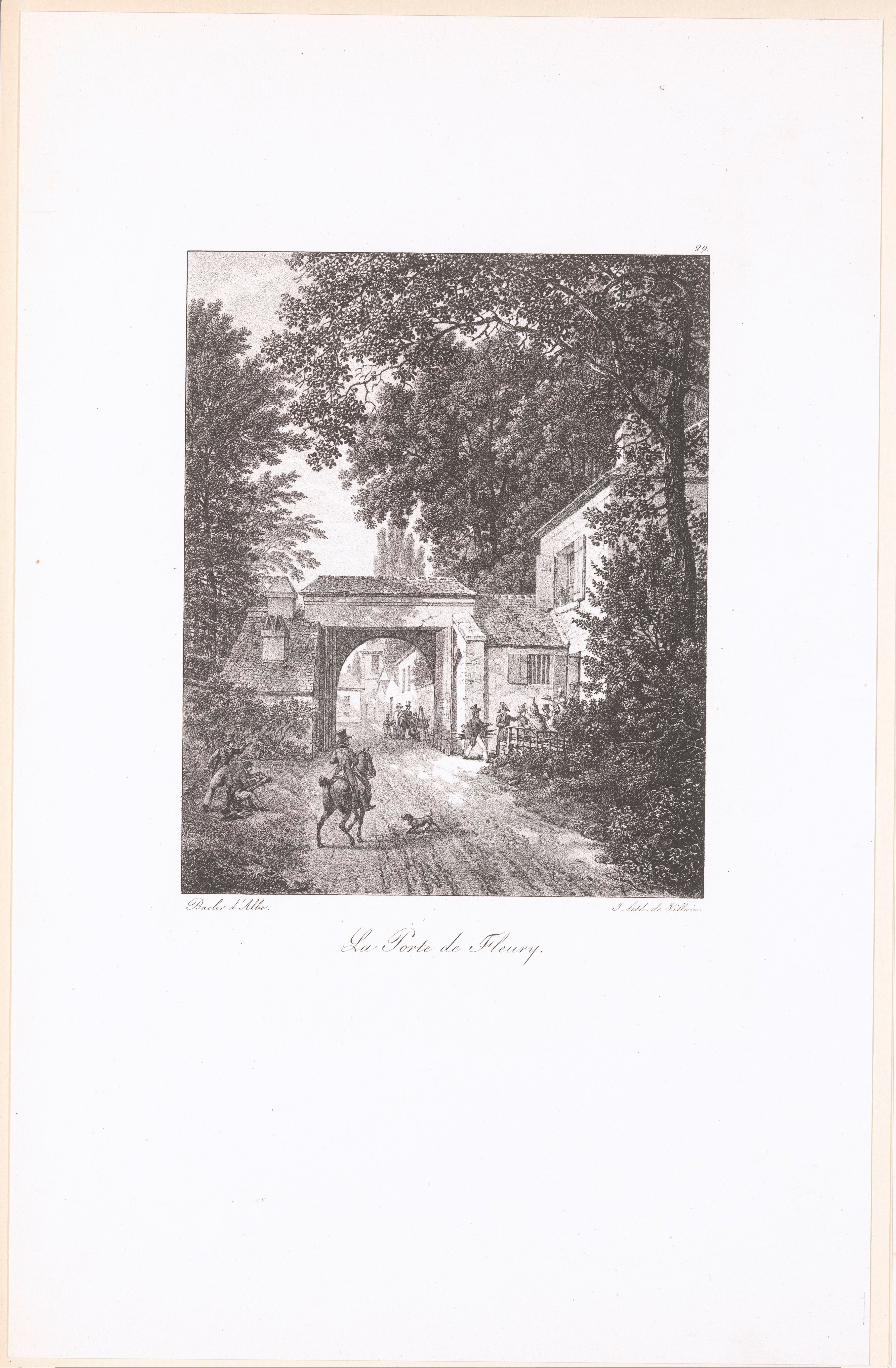 Zicht op de Porte de Fleury bij Meudon