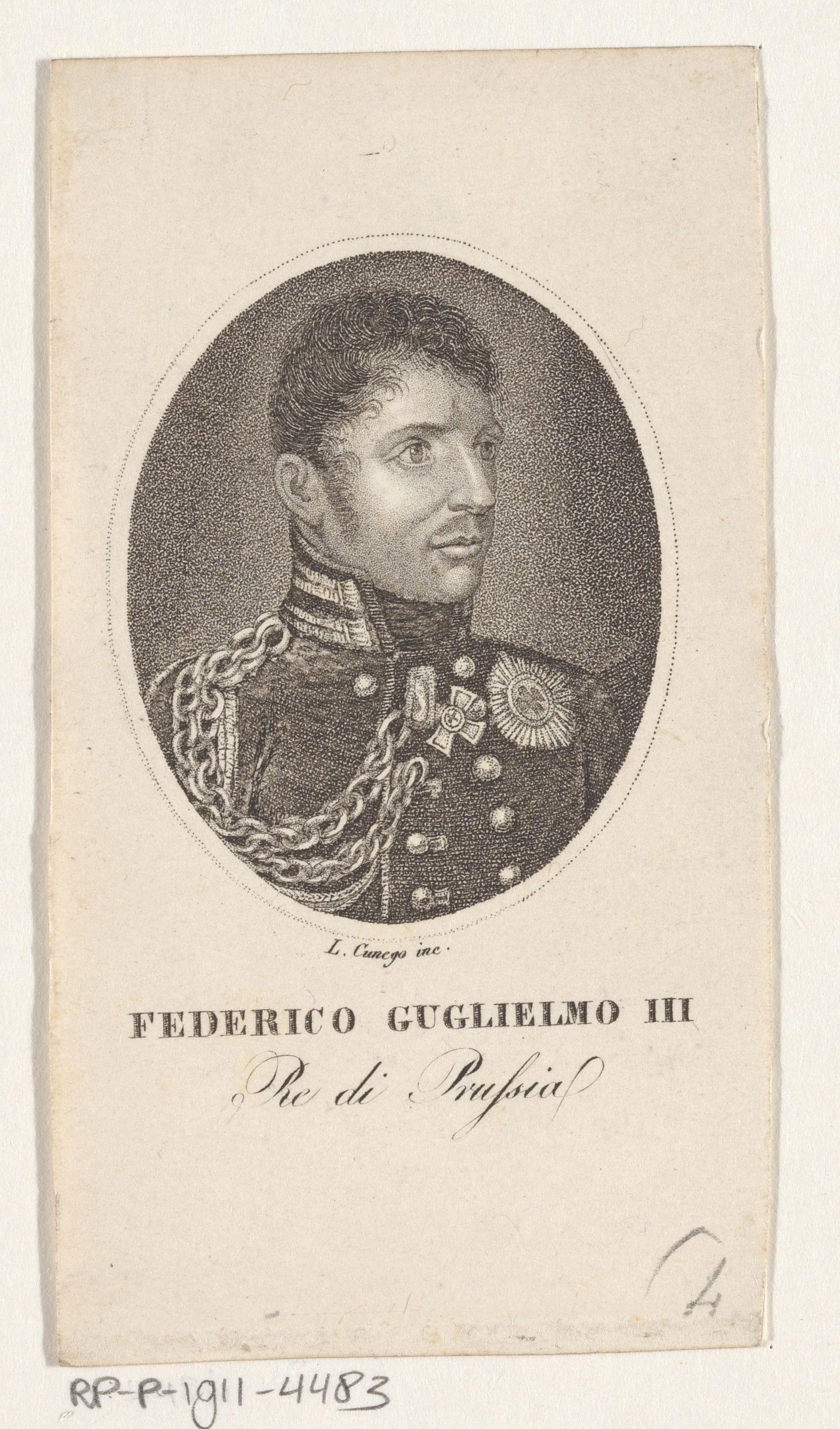 Portret van Friedrich Wilhelm III, koning van Pruissen