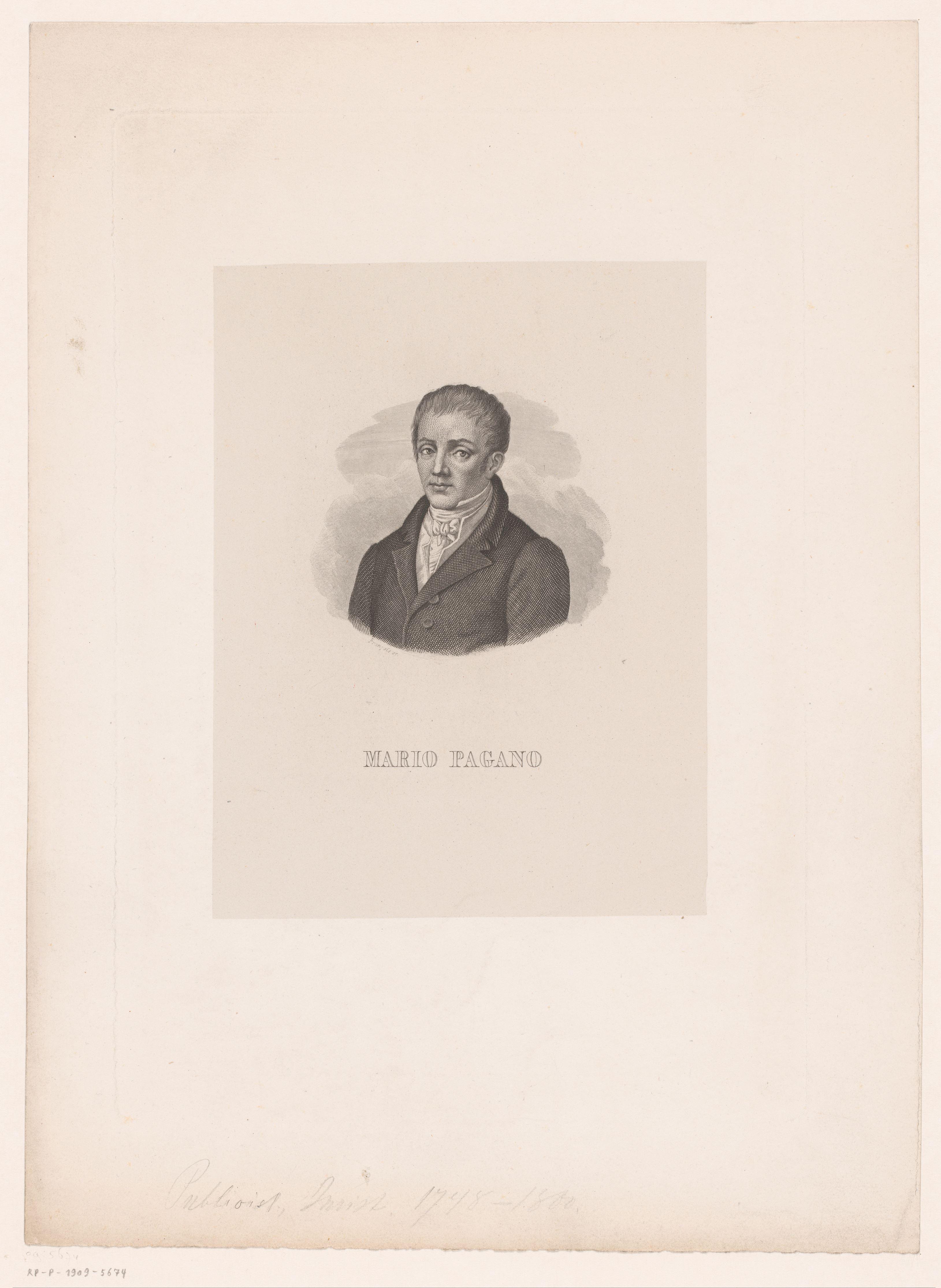 Portret van Francesco Mario Pagano