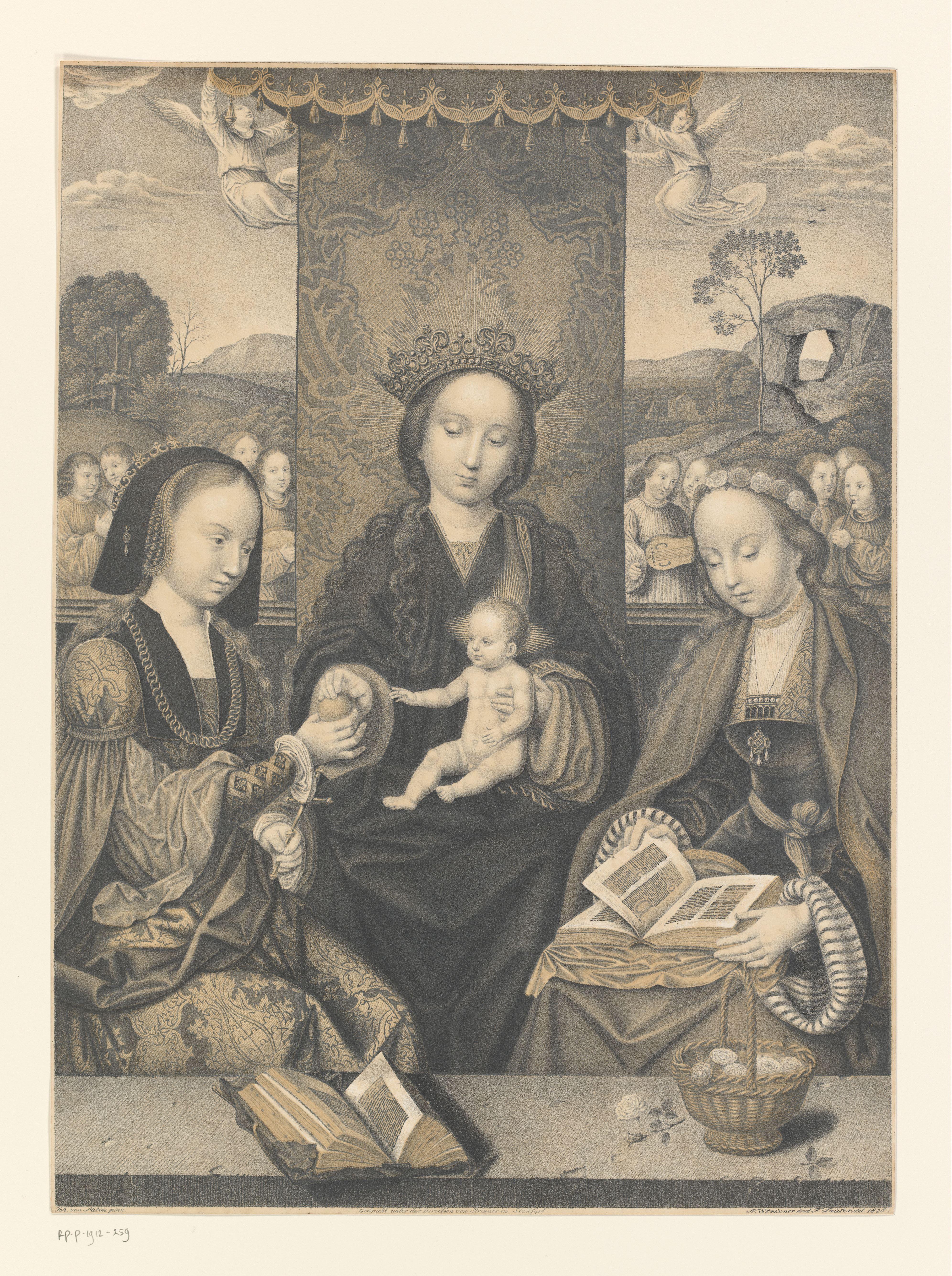 Maria met kind en twee vrouwelijke heiligen