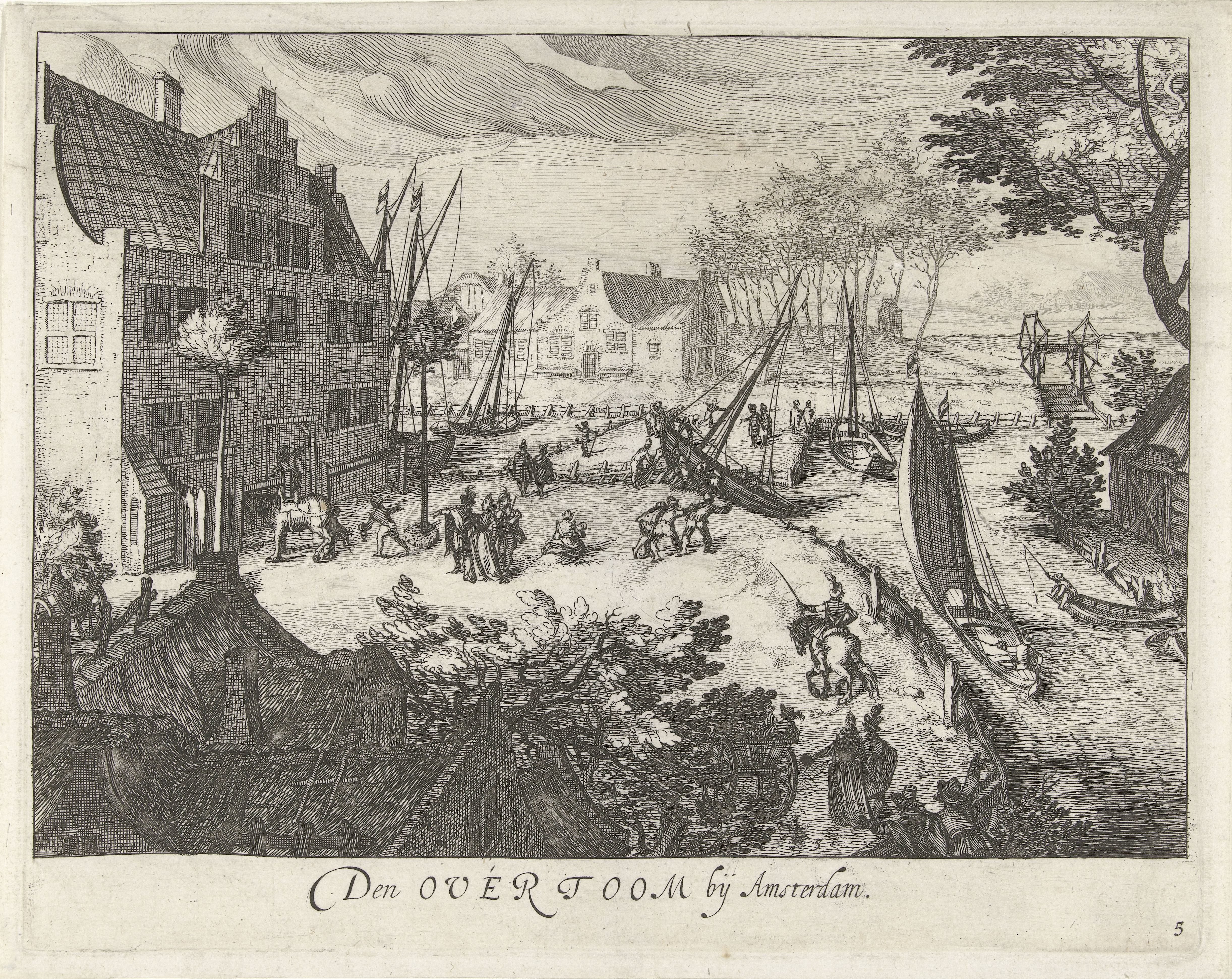 Gezicht op de Overtoom bij Amsterdam