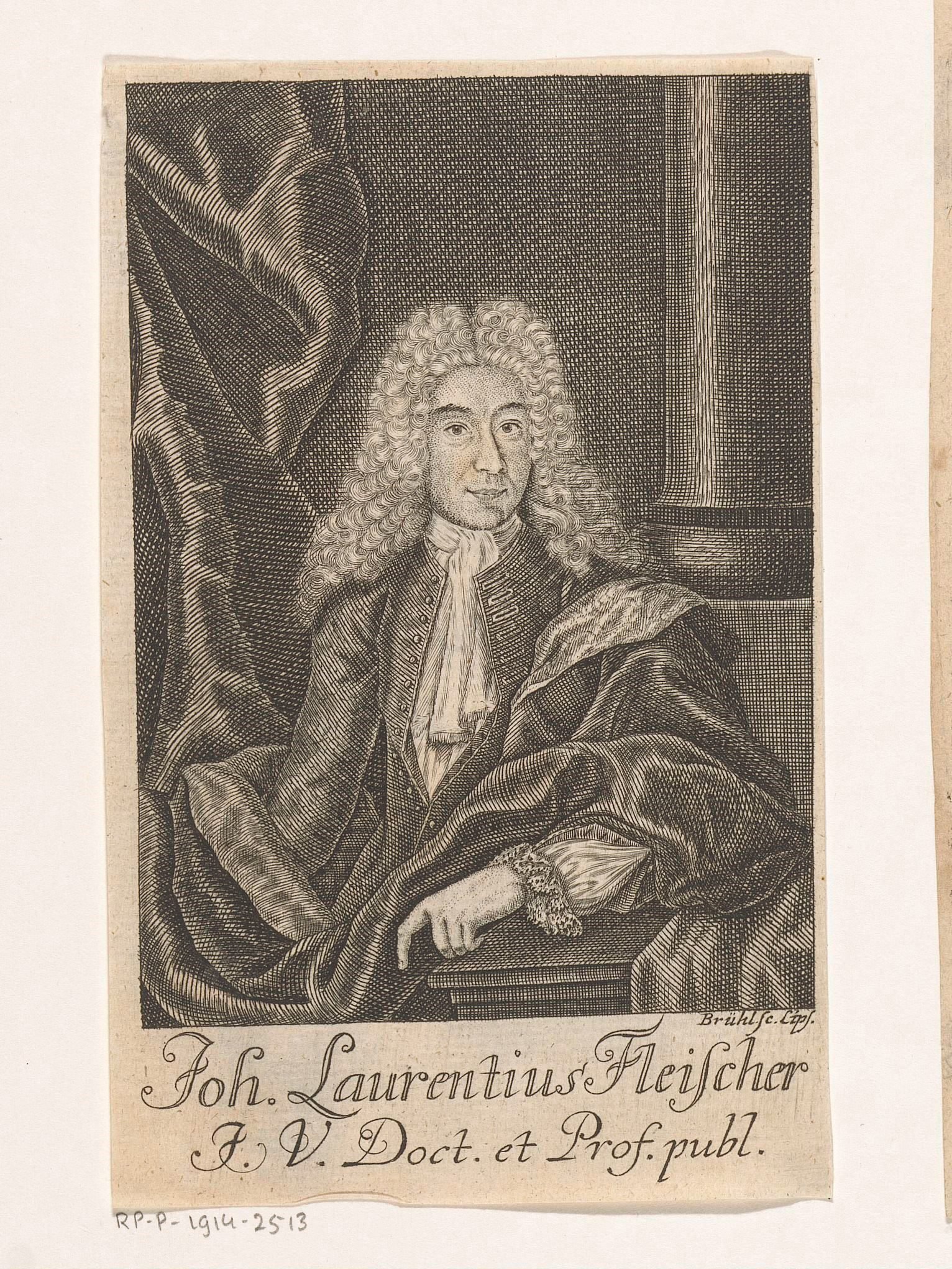 Portret van Johann Lorenz Fleischer