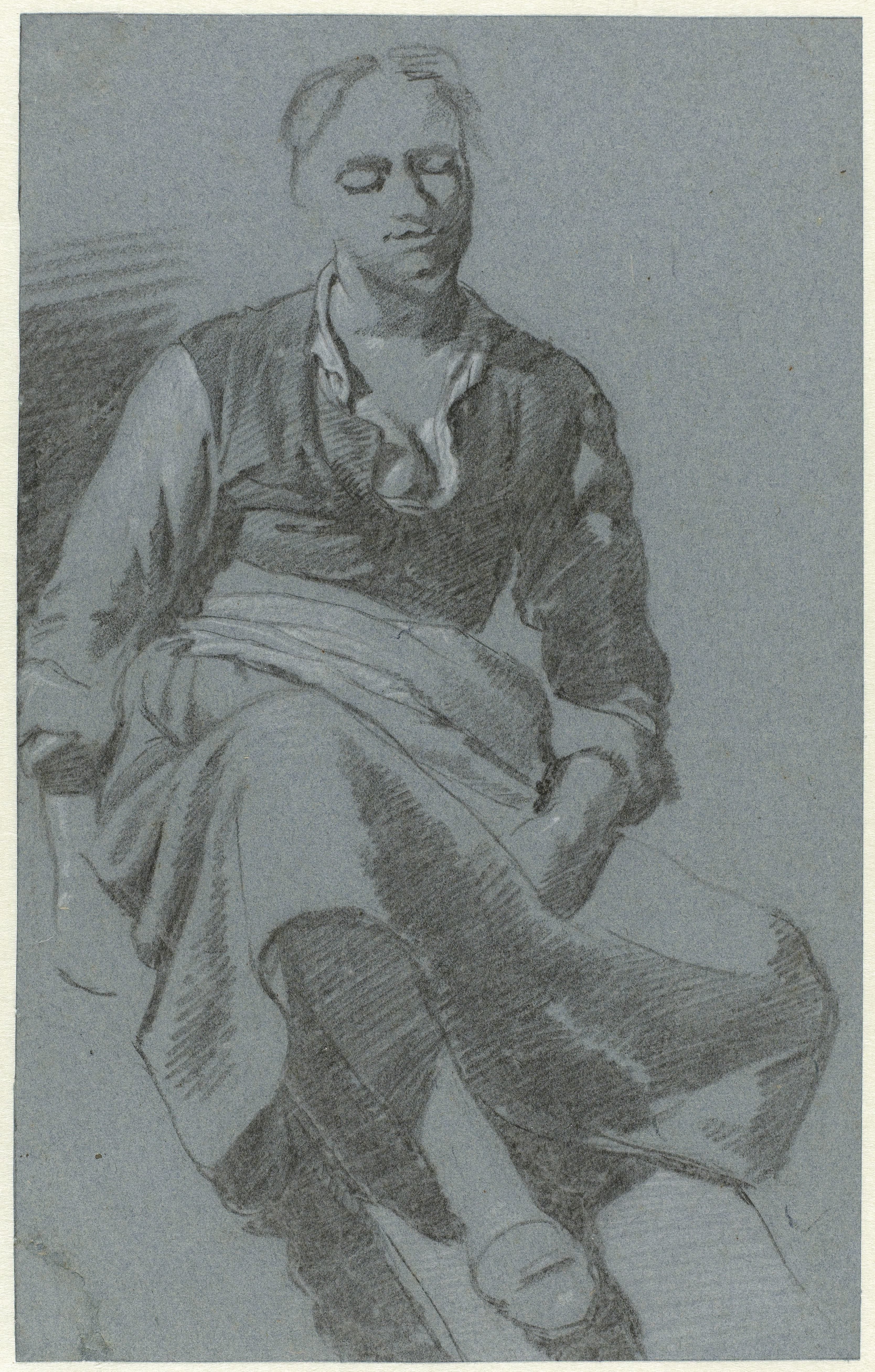 Seated Woman, her Left Hand in her Lap and her Right Leg Pulled Up