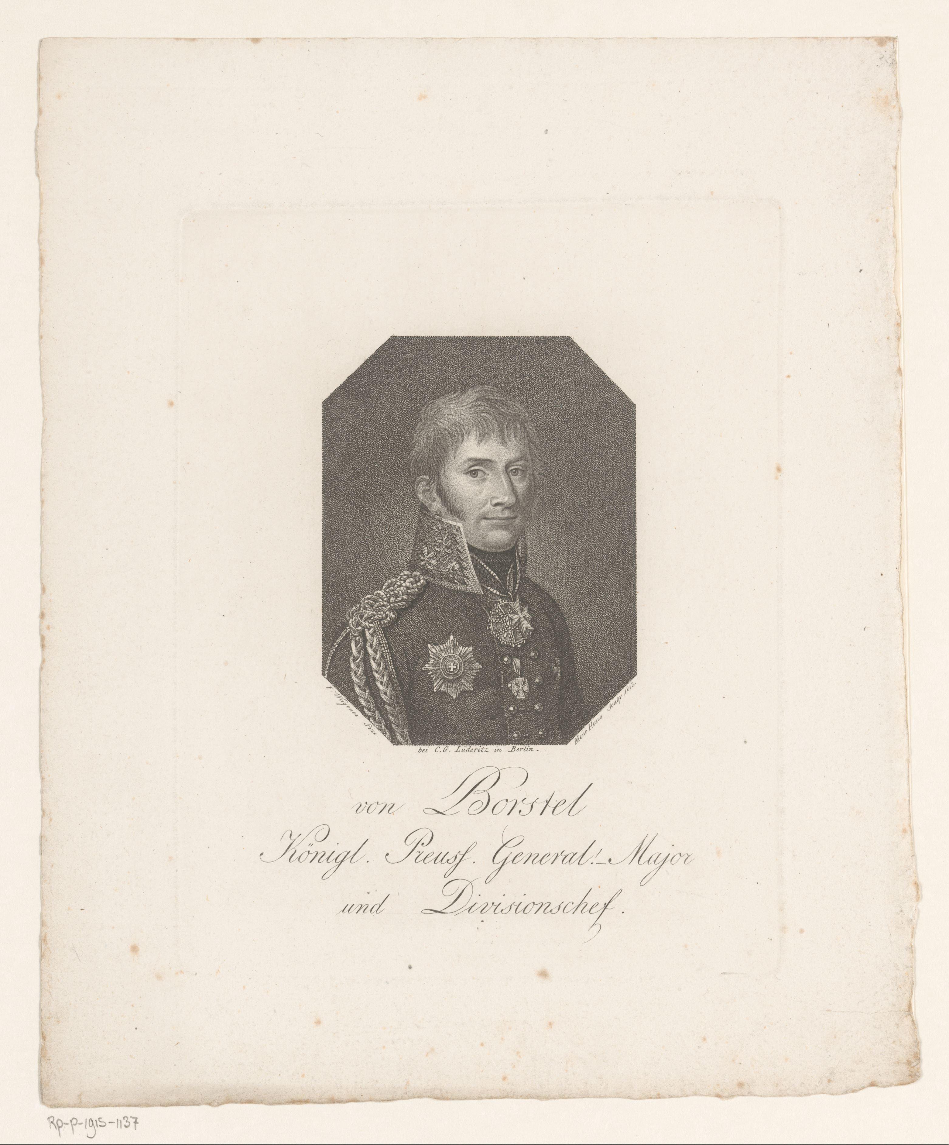 Portret van Ludwig von Borstell