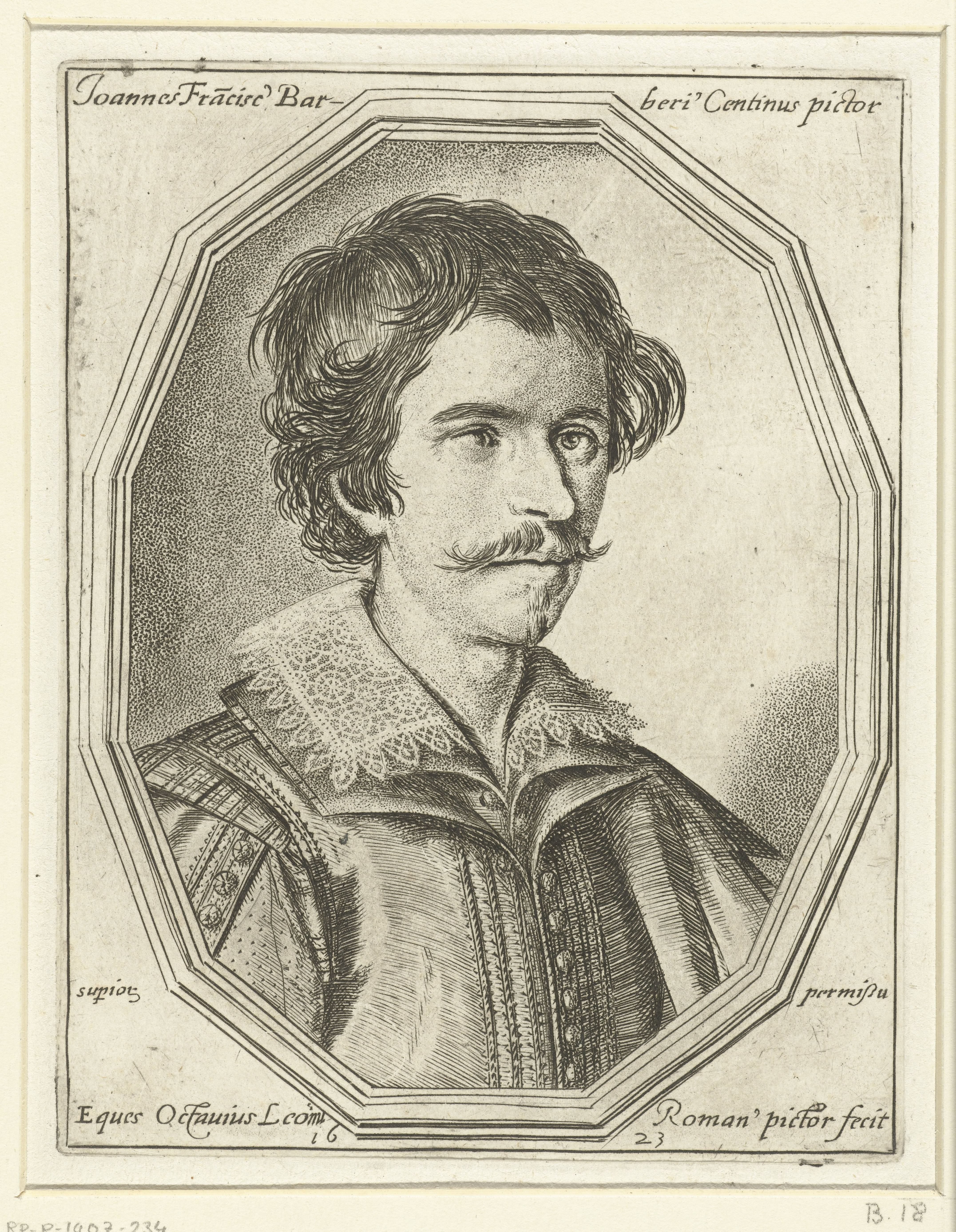 Portret van Giovanni Francesco Barbieri, genaamd Guercino