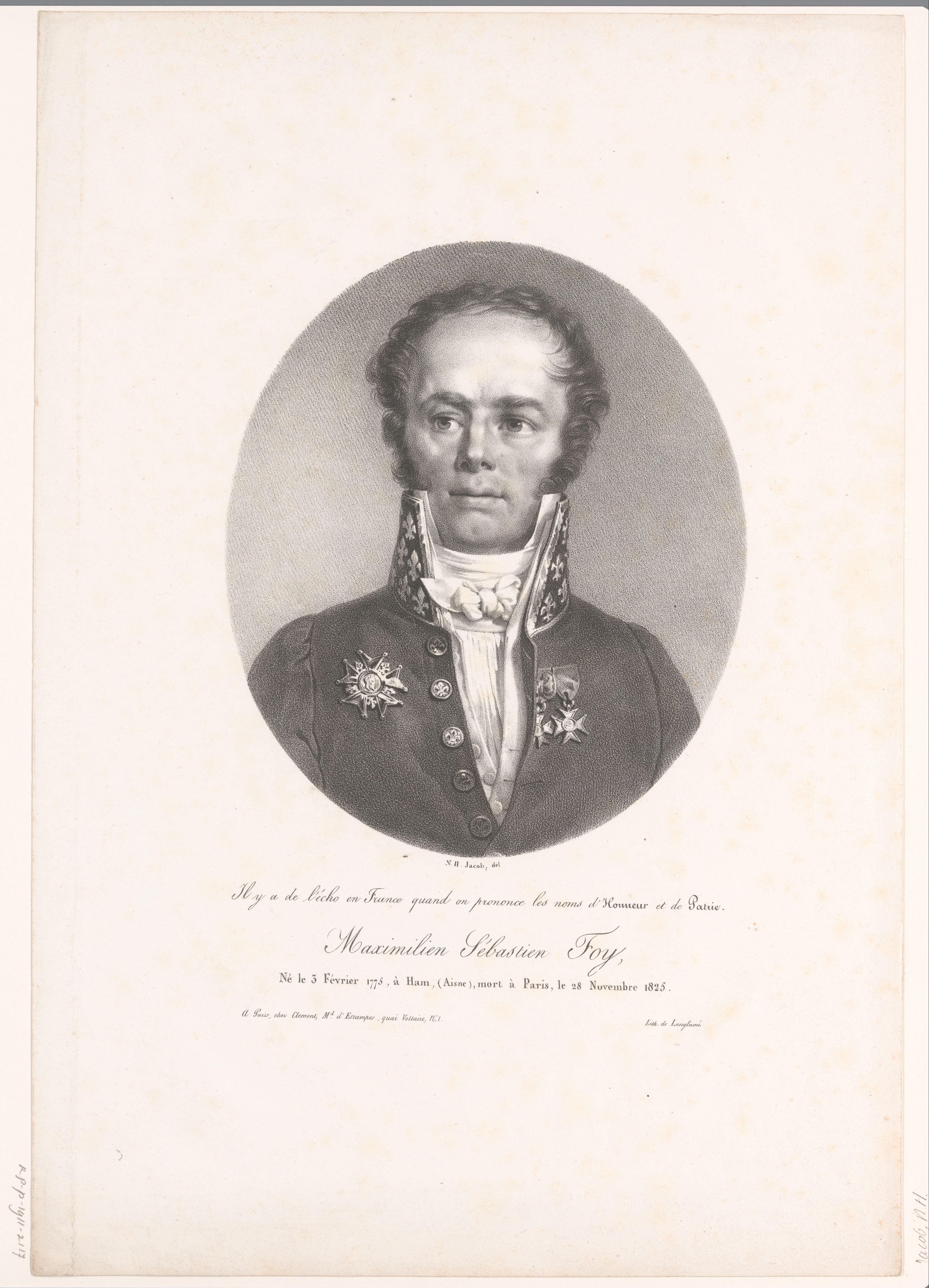 Portret van Maximilien Sébastien Foy