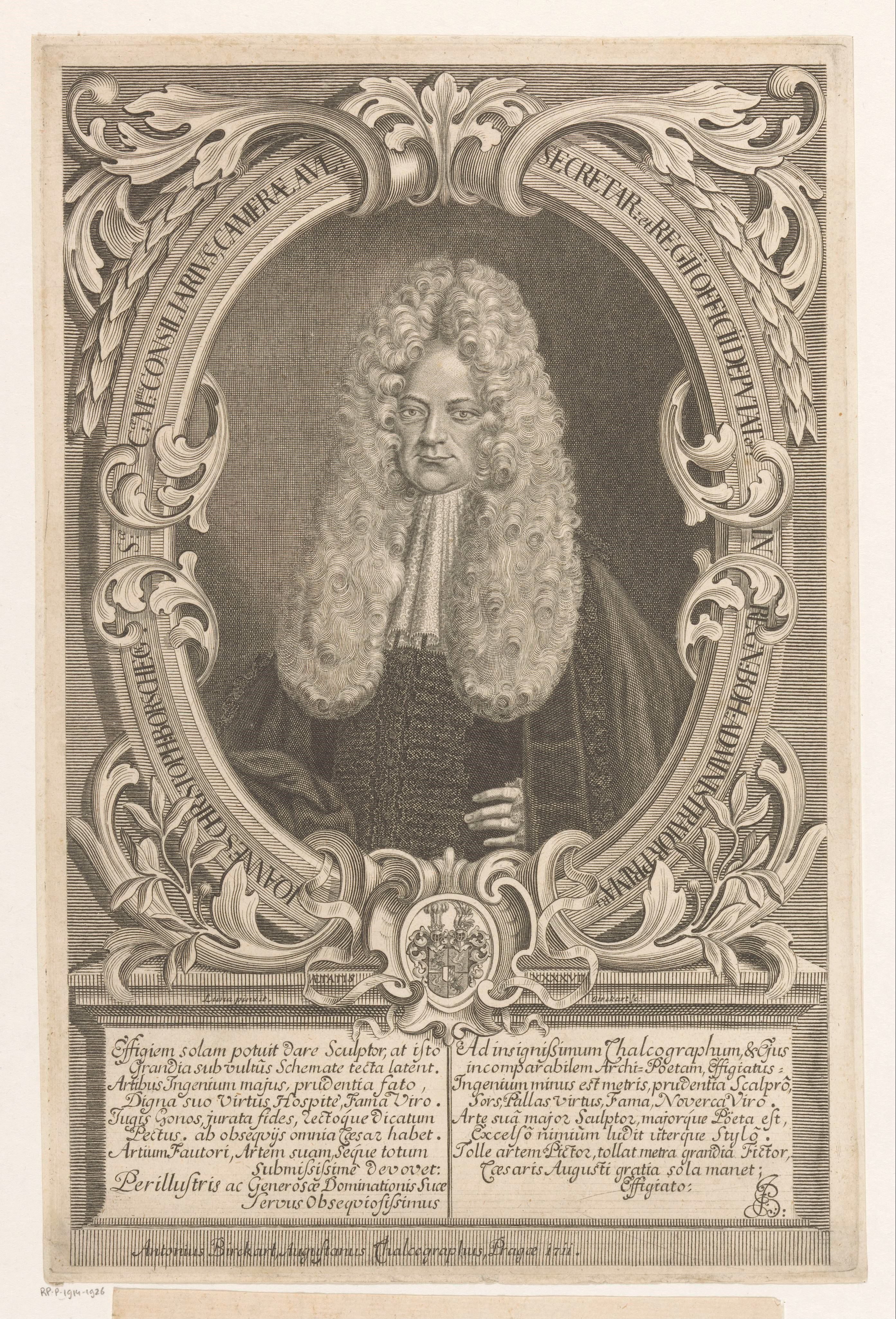 Portret van Johann Christoph Borscheck